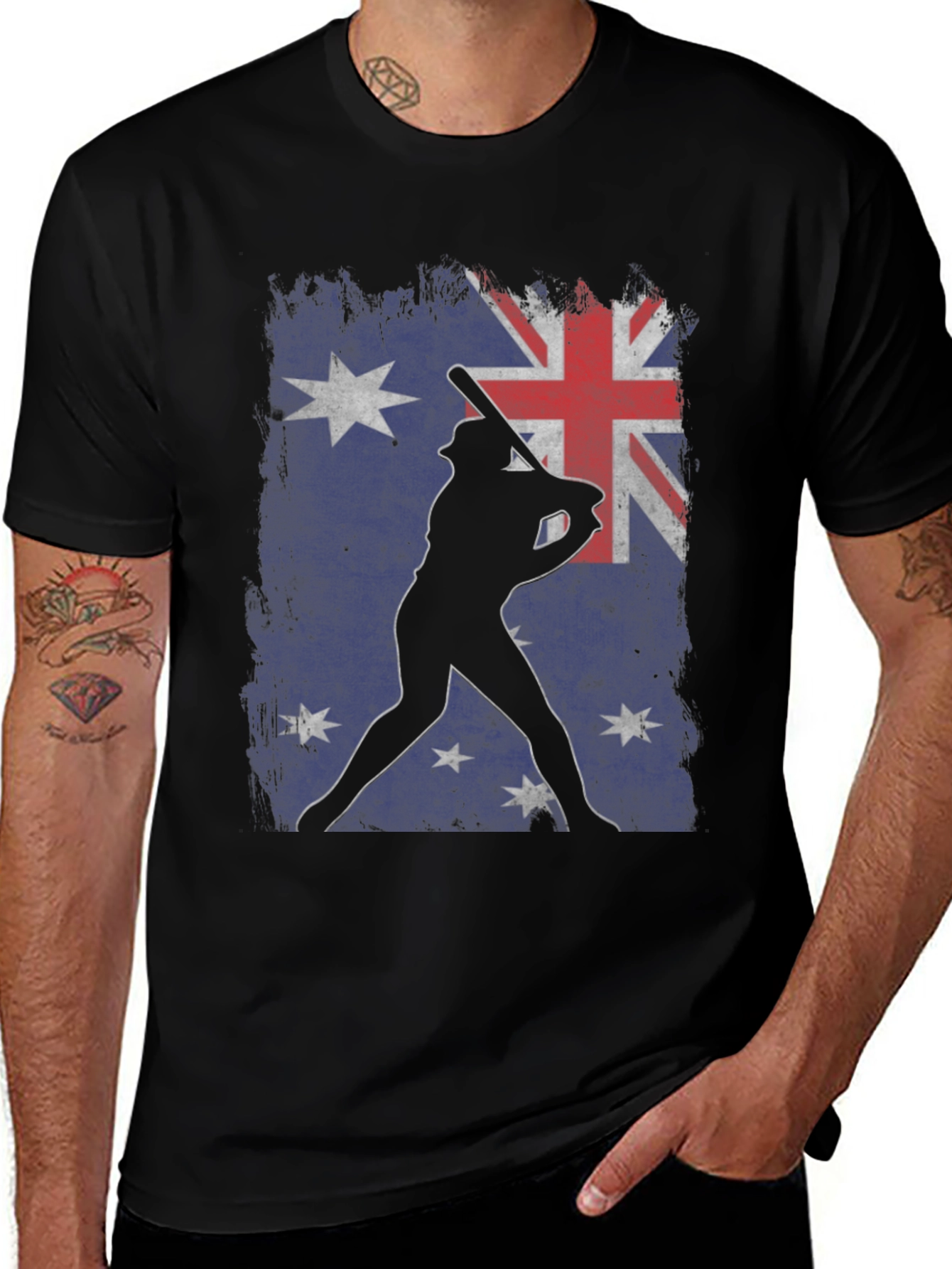 Australia Baseball Flag Graphic T-Shirt