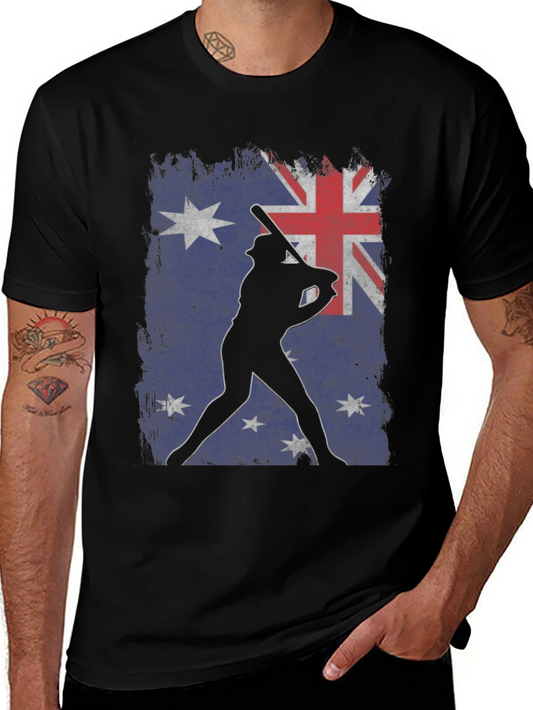 Australia Baseball Flag Graphic T-Shirt