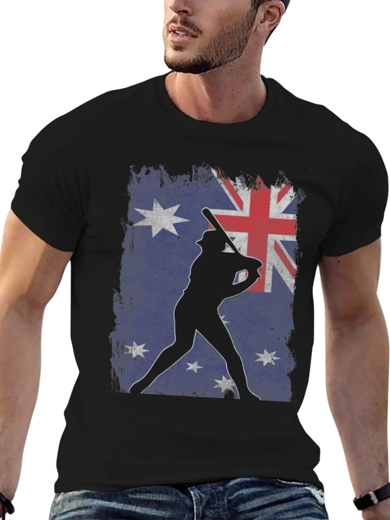 Australia Baseball Flag Graphic T-Shirt
