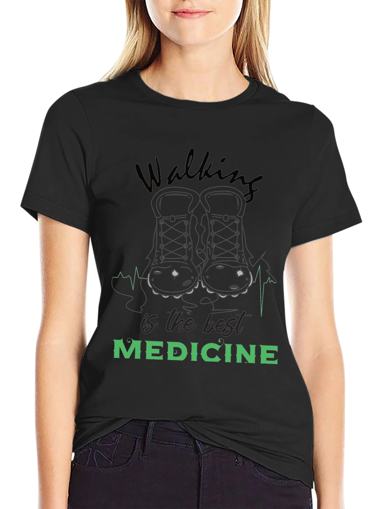 Walking is the Best Medicine Graphic T-Shirt