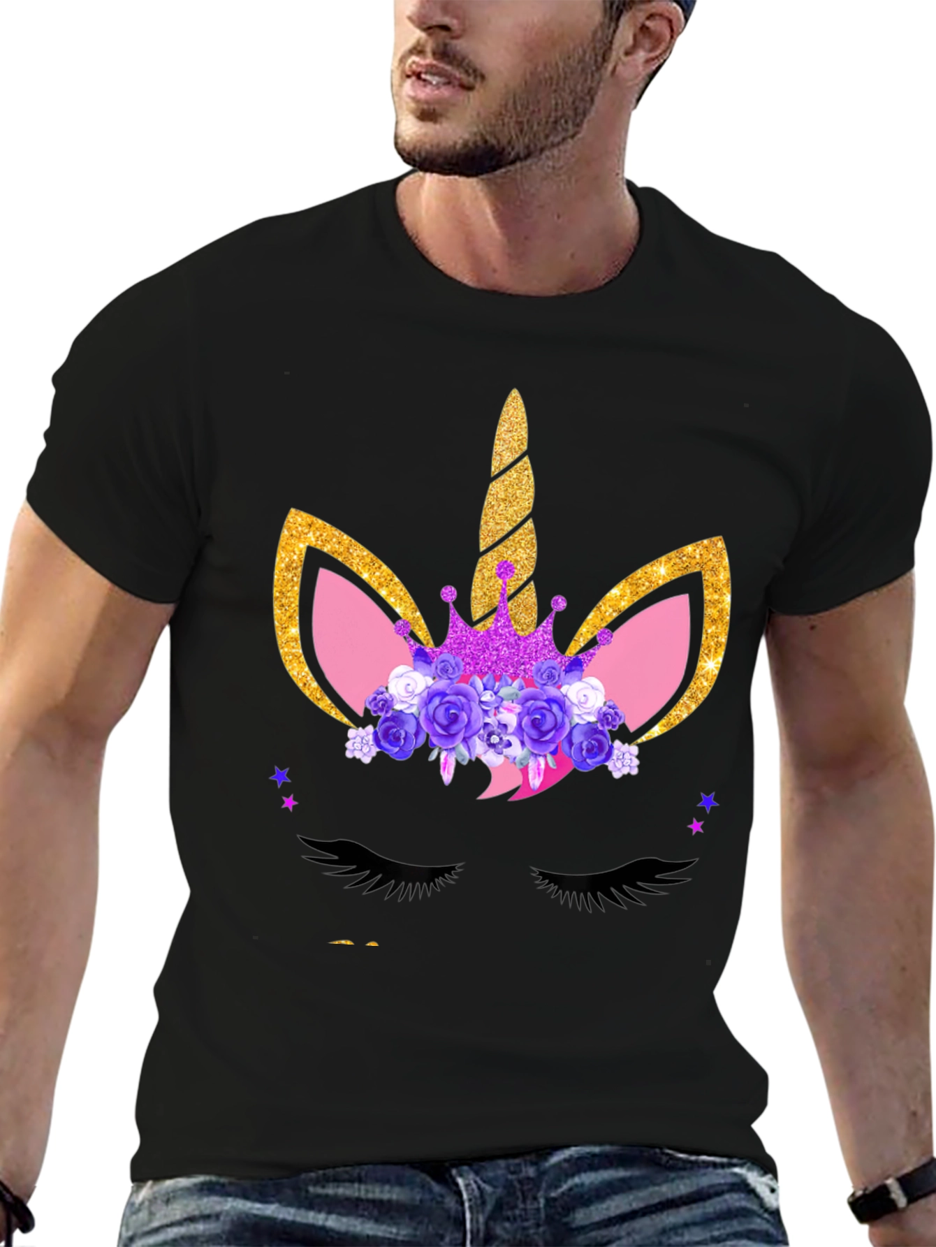 Unicorn Graphic Tee - Black T-Shirt