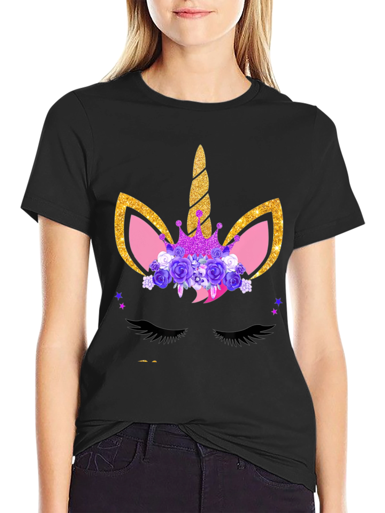Unicorn Graphic Tee - Black T-Shirt