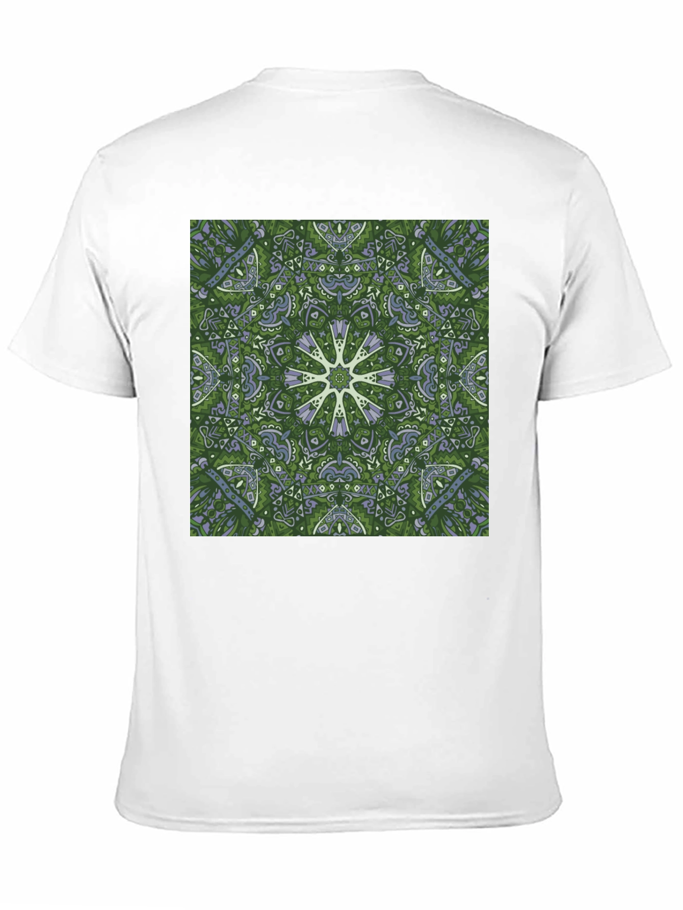 Green Kaleidoscope Mandala T-Shirt - Unique Graphic Tee