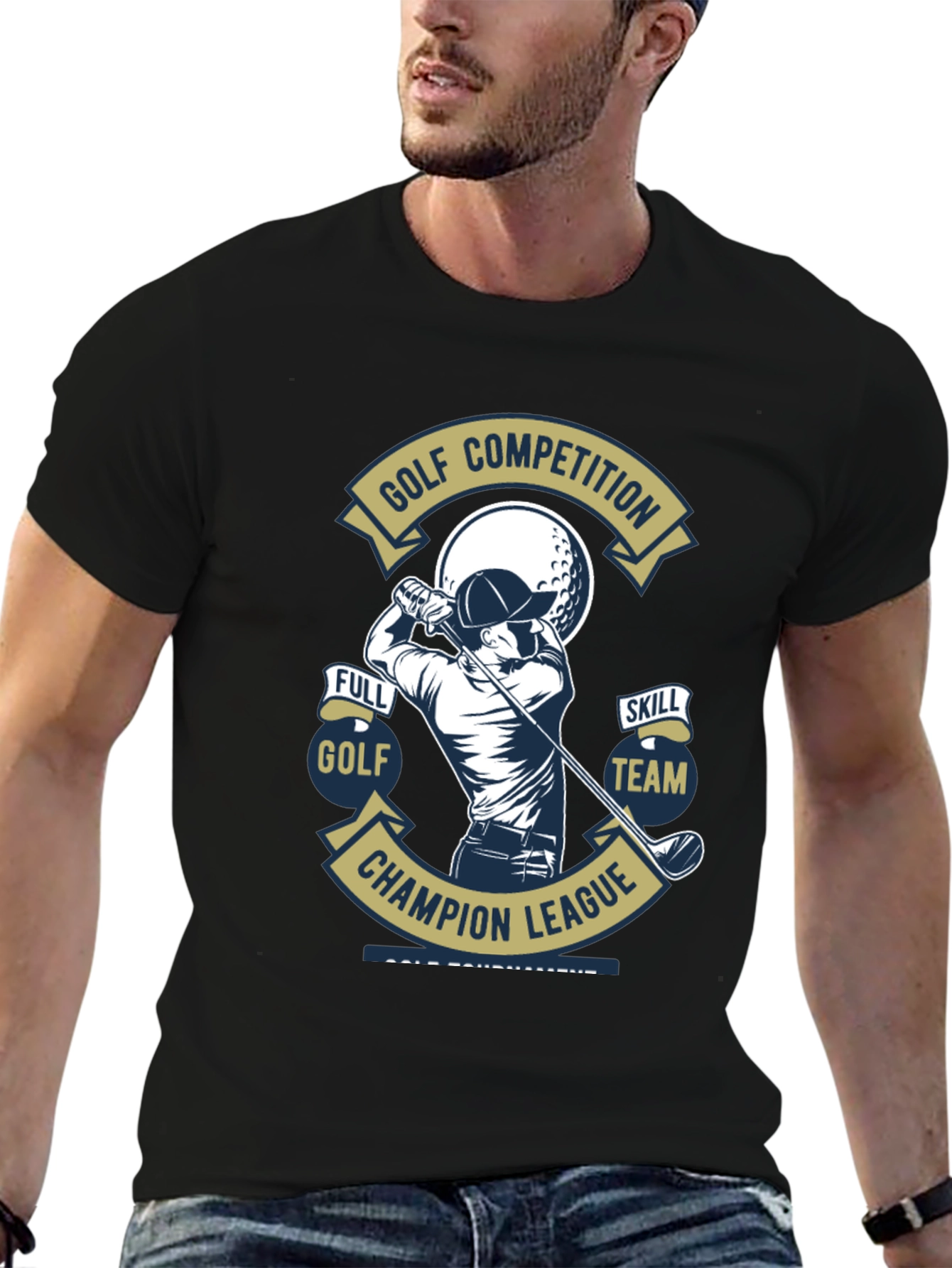 Golf Competition T-Shirt - Champion League Design