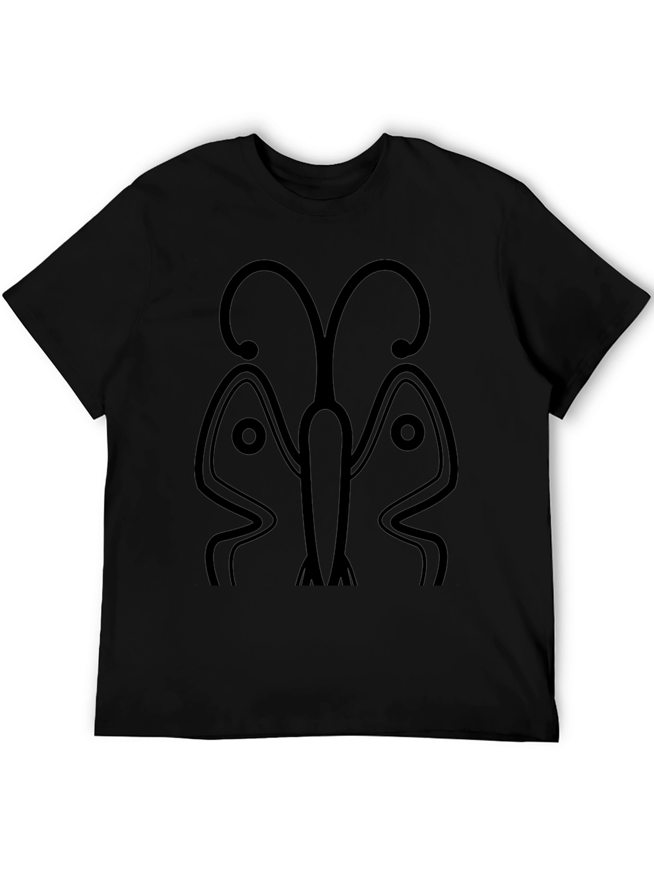 Abstract Butterfly Graphic Tee - Stylish Black T-Shirt