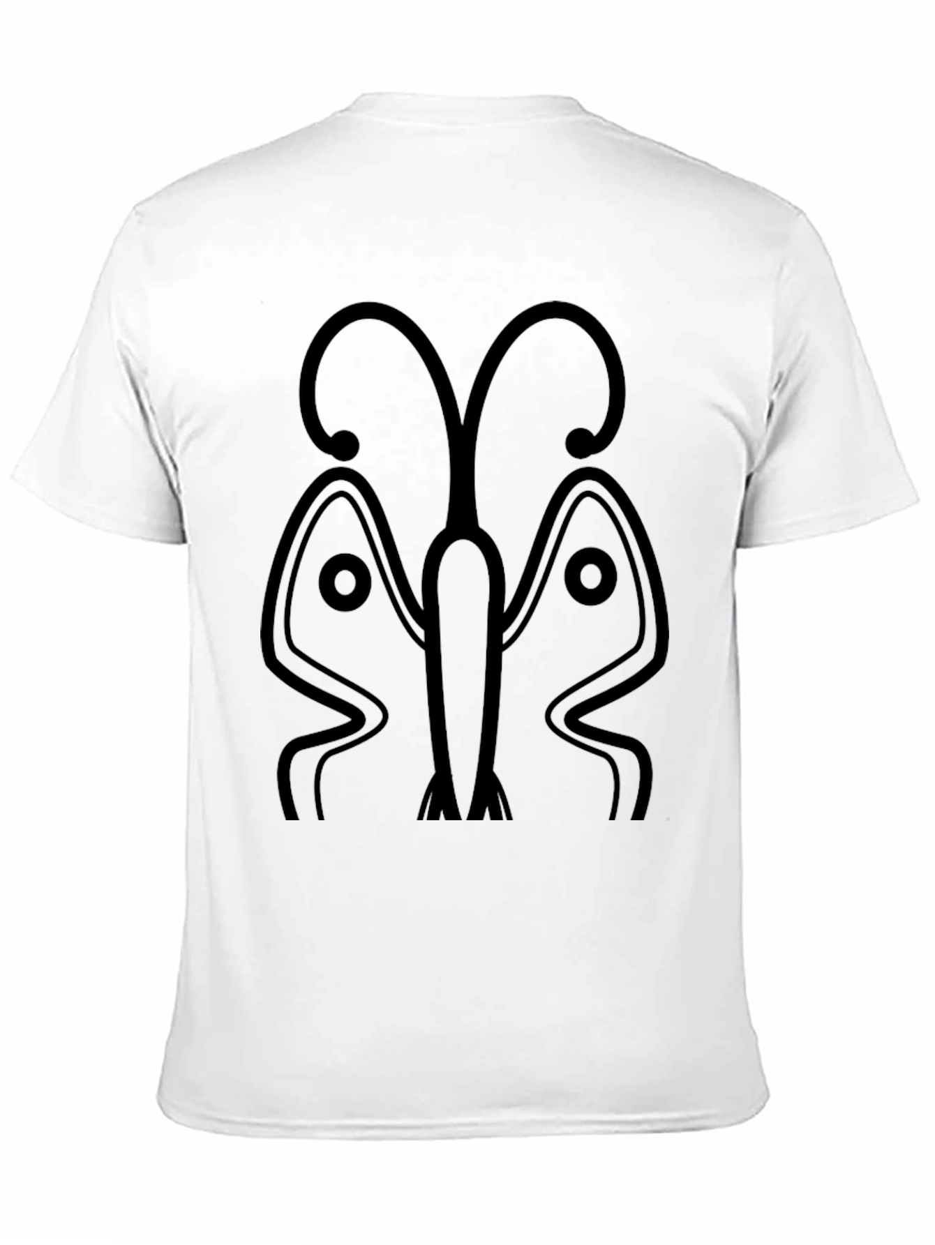 Abstract Butterfly Graphic Tee - Stylish Black T-Shirt