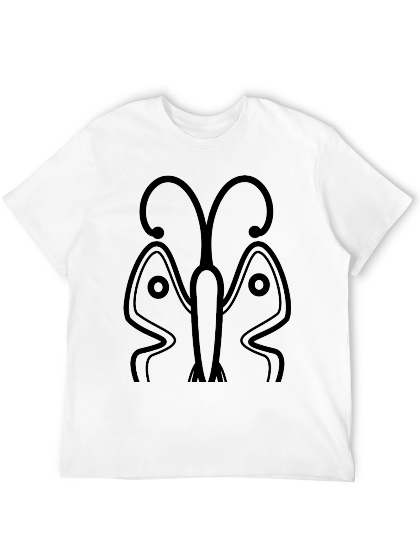 Abstract Butterfly Graphic Tee - Stylish Black T-Shirt