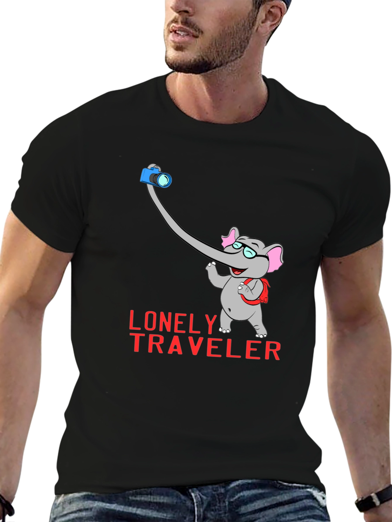 Lonely Traveler Elephant Graphic Tee