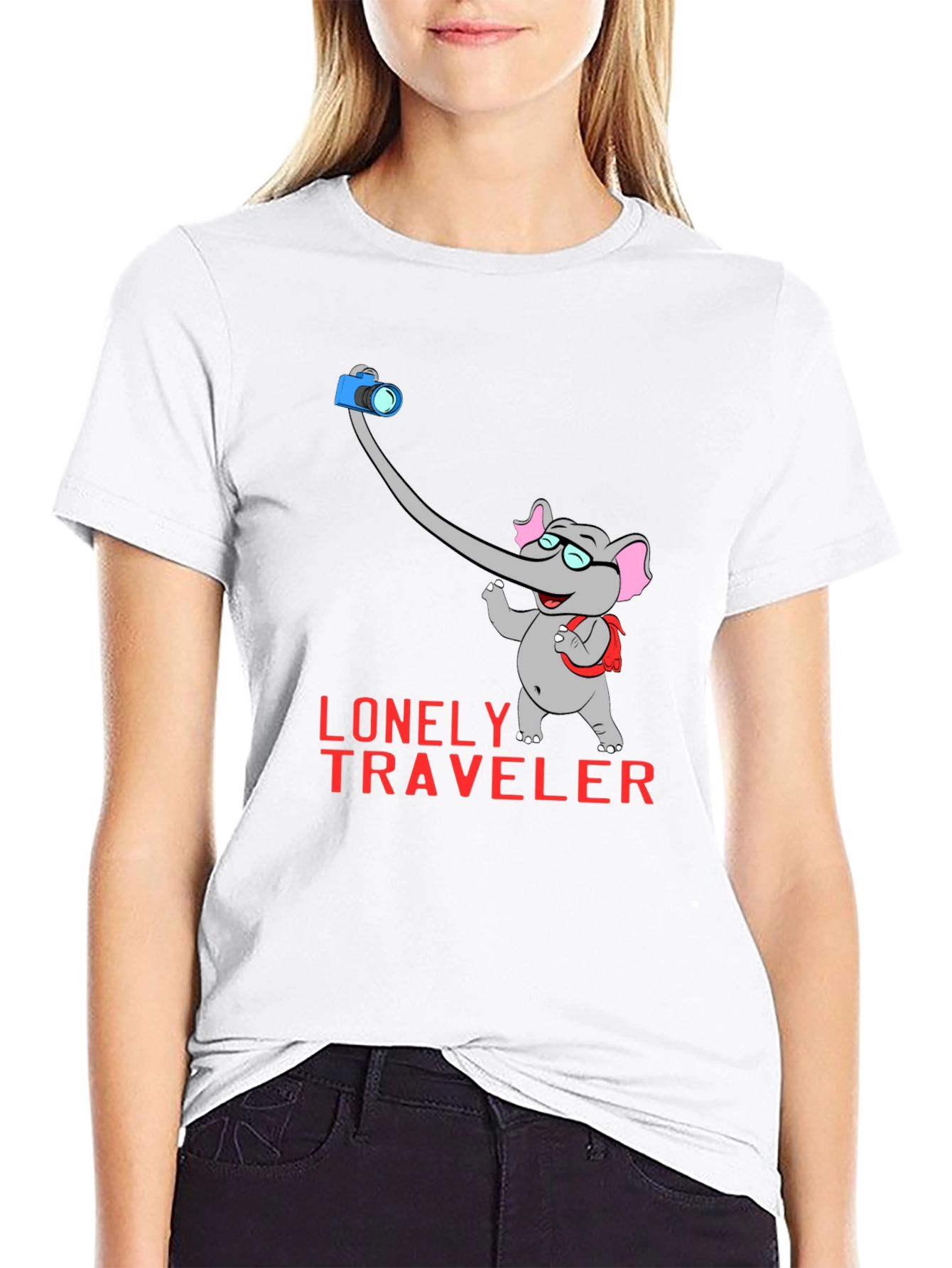 Lonely Traveler Elephant Graphic Tee
