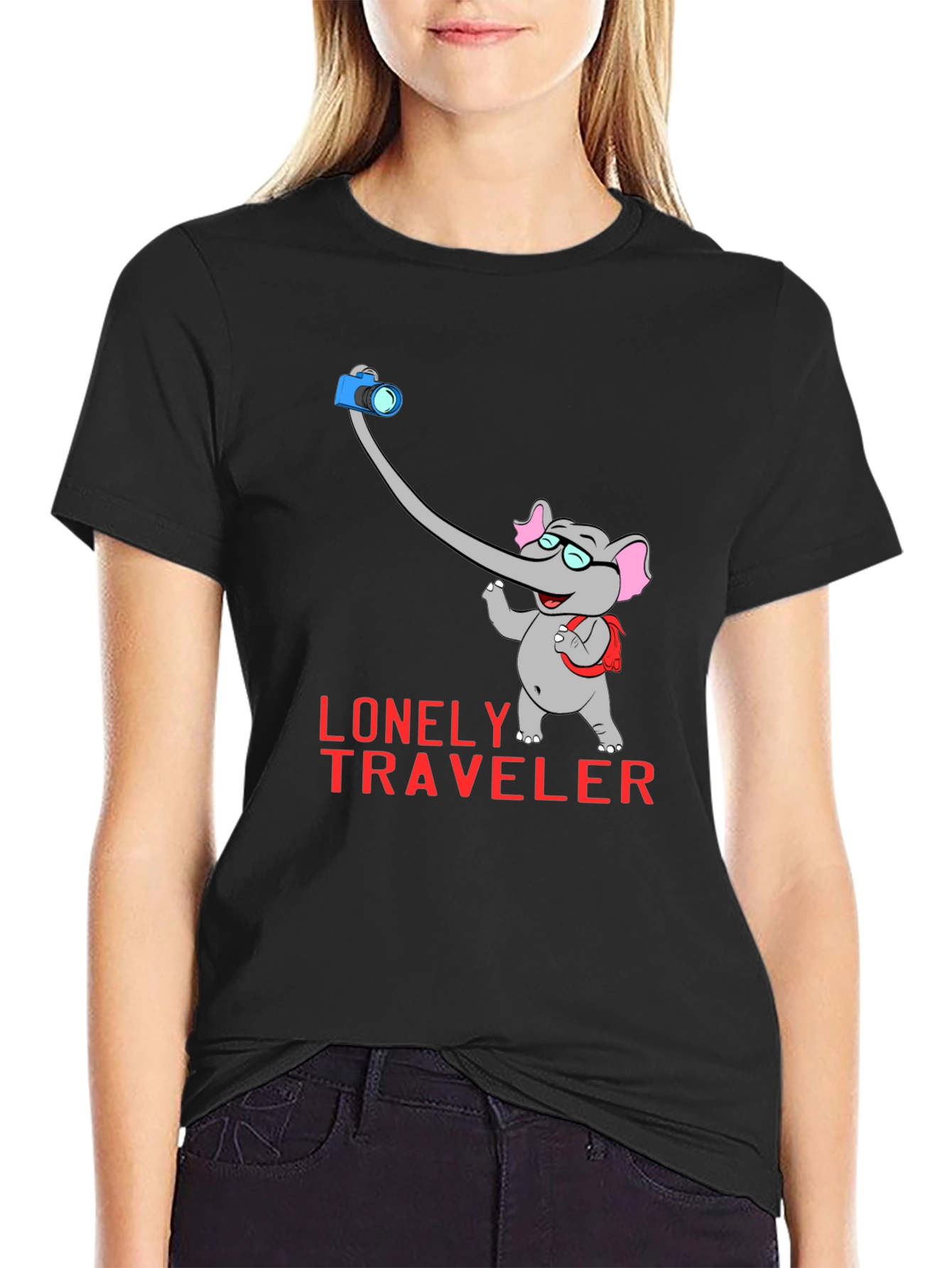 Lonely Traveler Elephant Graphic Tee