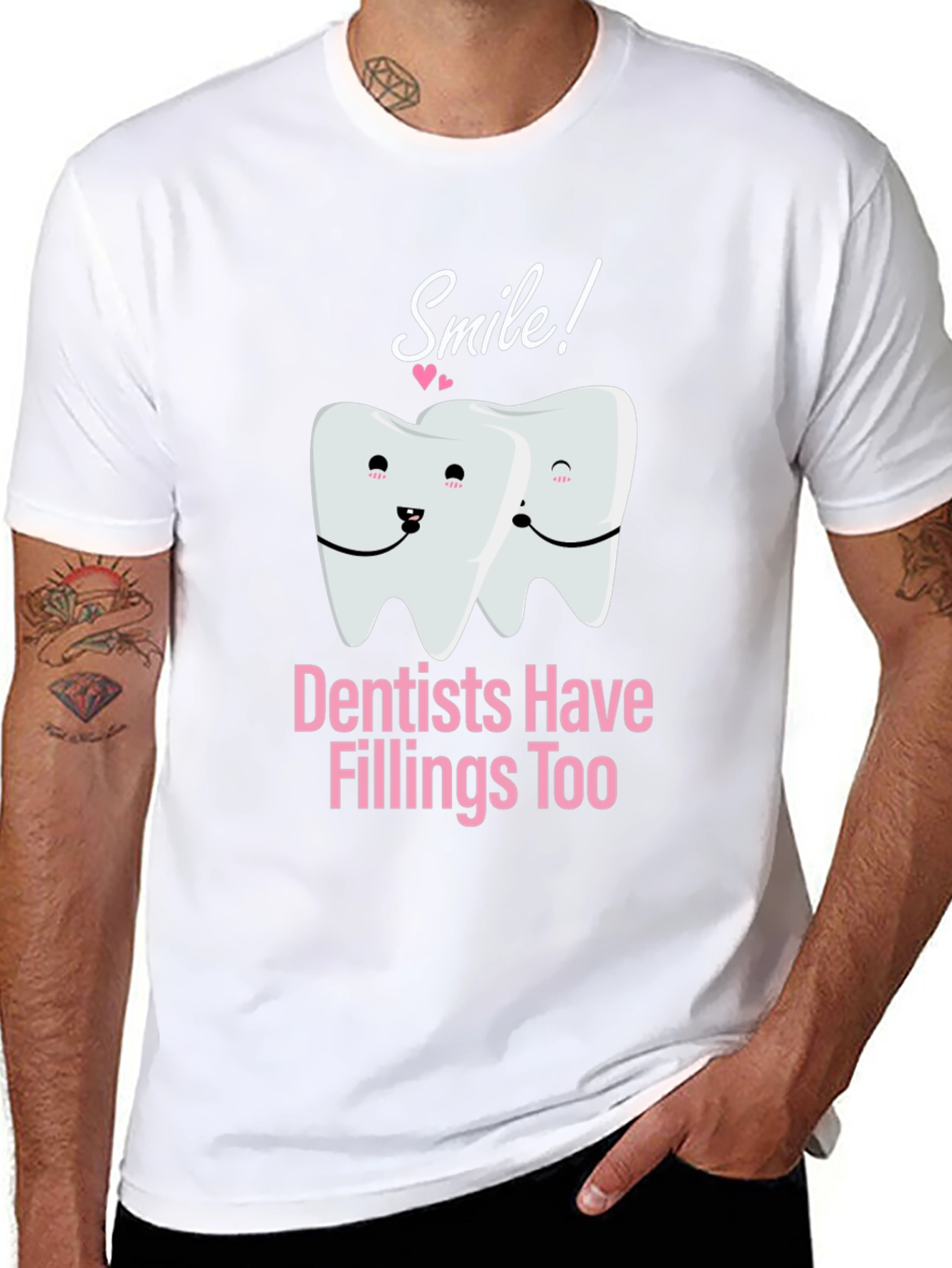 Dentist Pun T-Shirt - Smile Fillings Too!