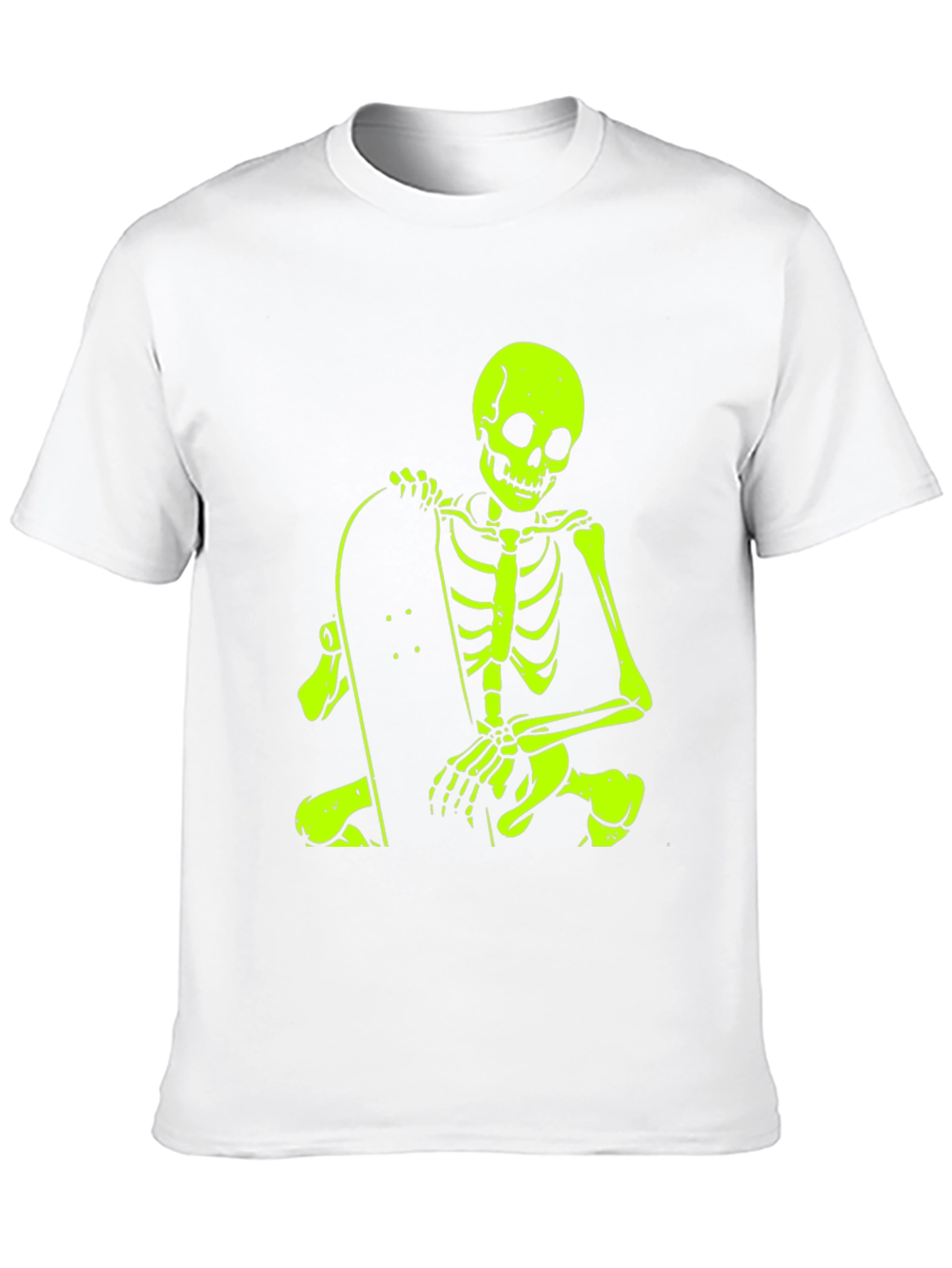 Skeleton Skateboarder Graphic Tee - Black