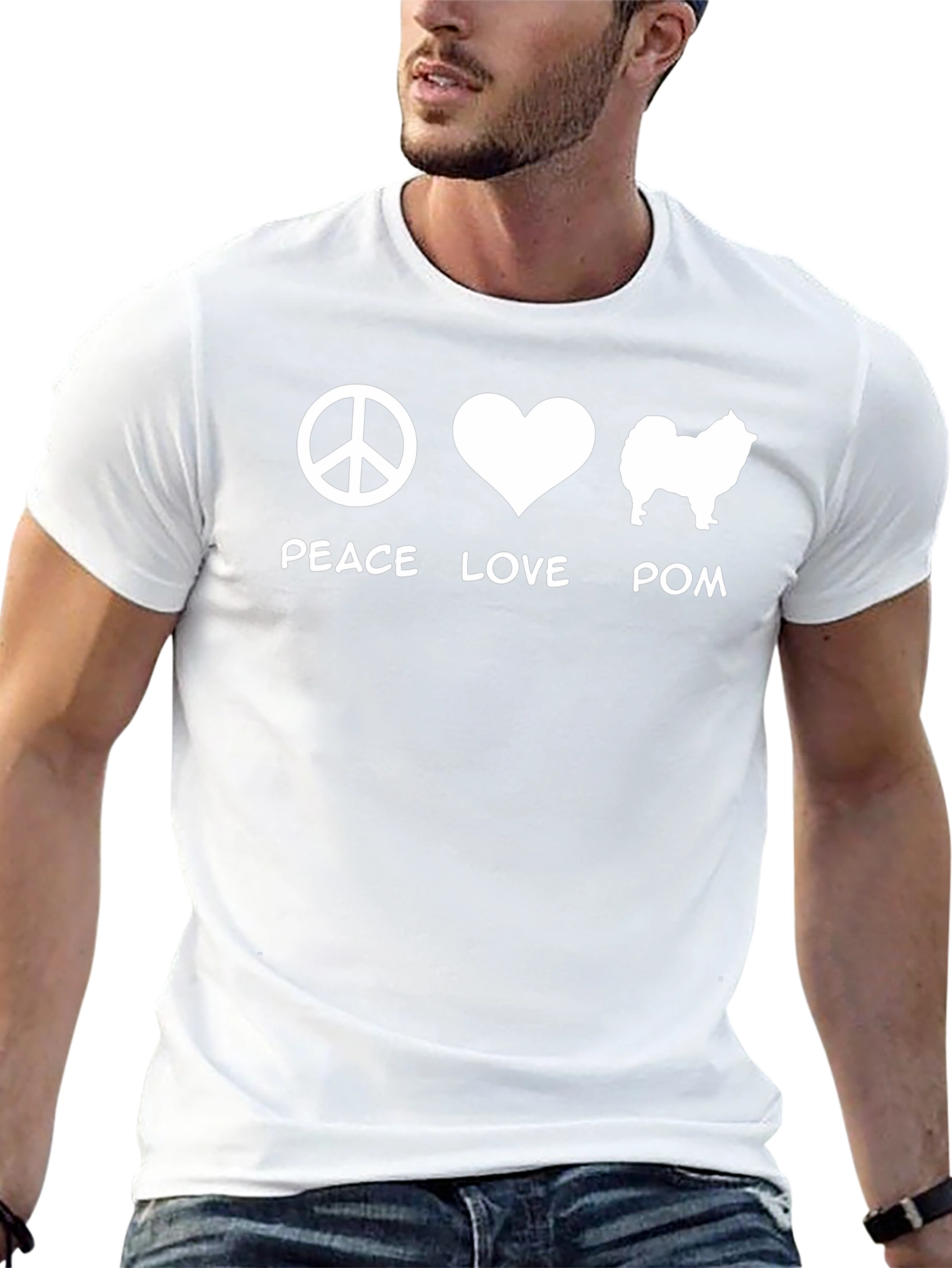 Peace Love Pom T-Shirt - Unisex Black Tee