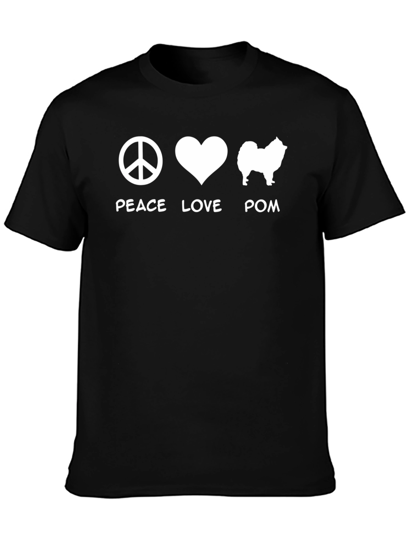 Peace Love Pom T-Shirt - Unisex Black Tee