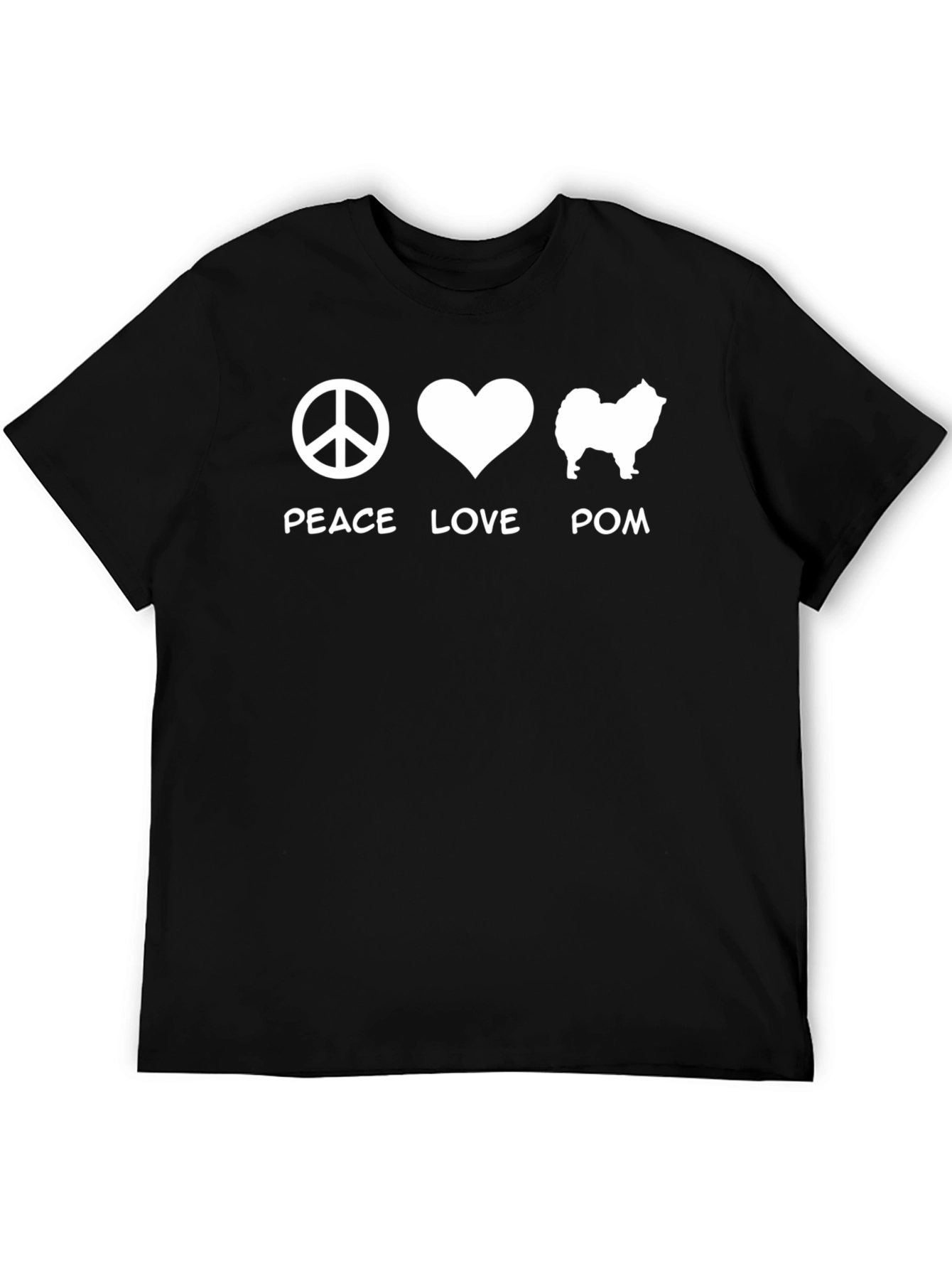 Peace Love Pom T-Shirt - Unisex Black Tee