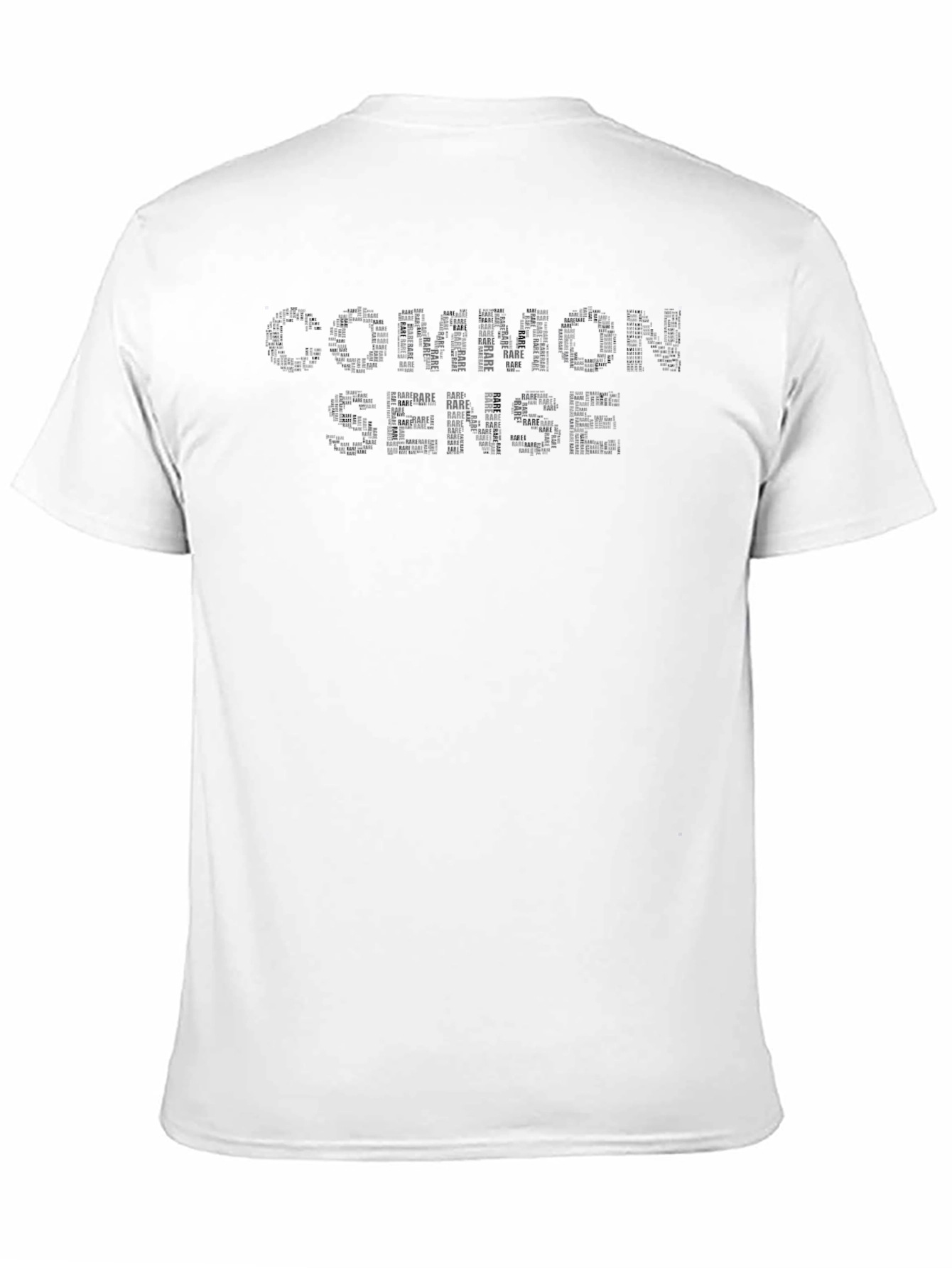 Common Sense Black Word Art Graphic T-Shirt