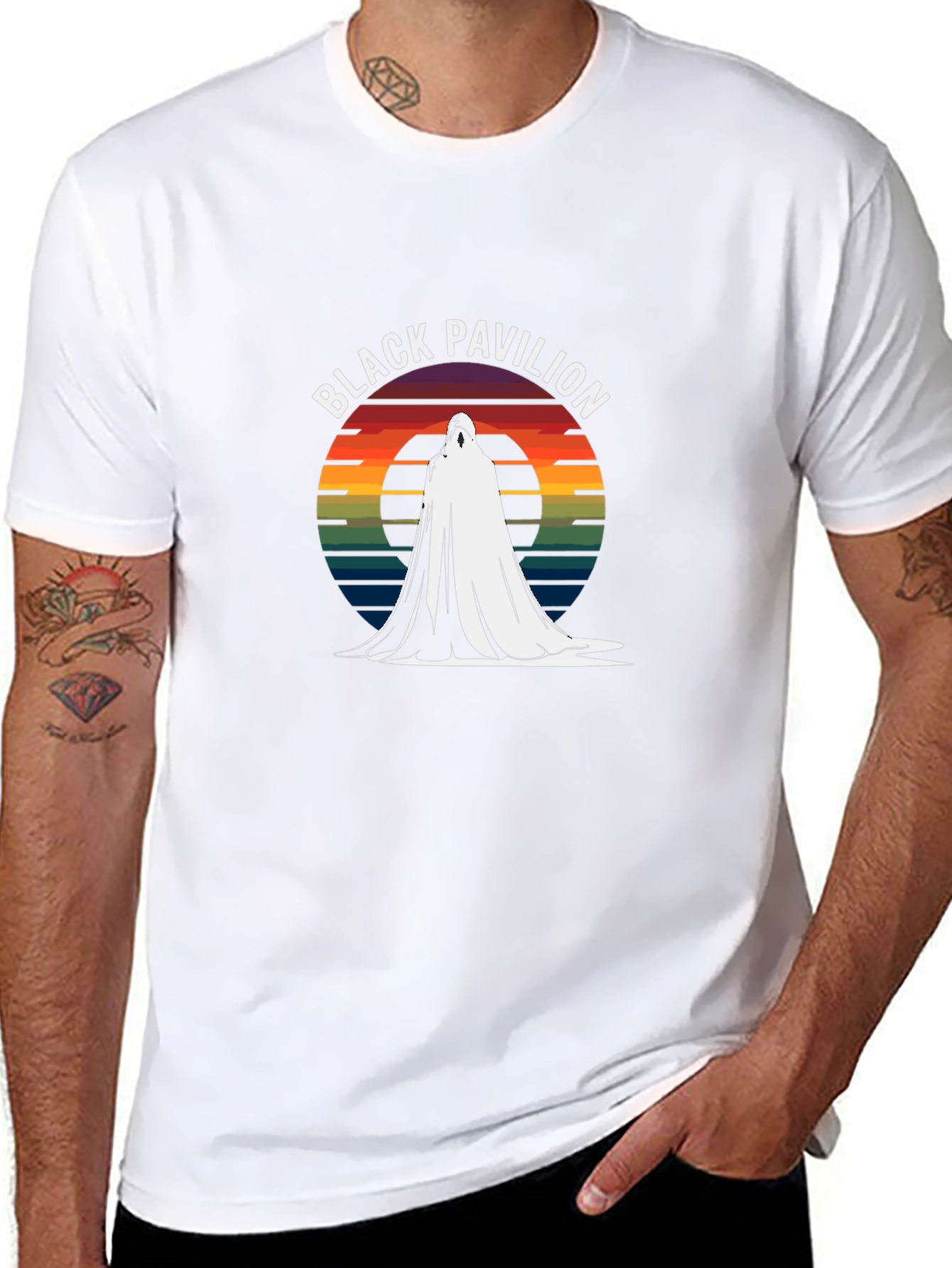 Black Pavilion Retro Style Graphic T-Shirt