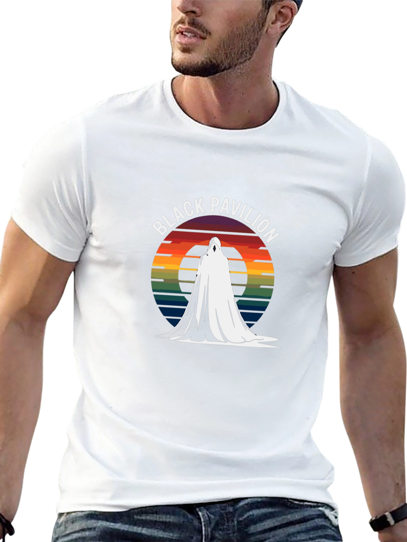 Black Pavilion Retro Style Graphic T-Shirt