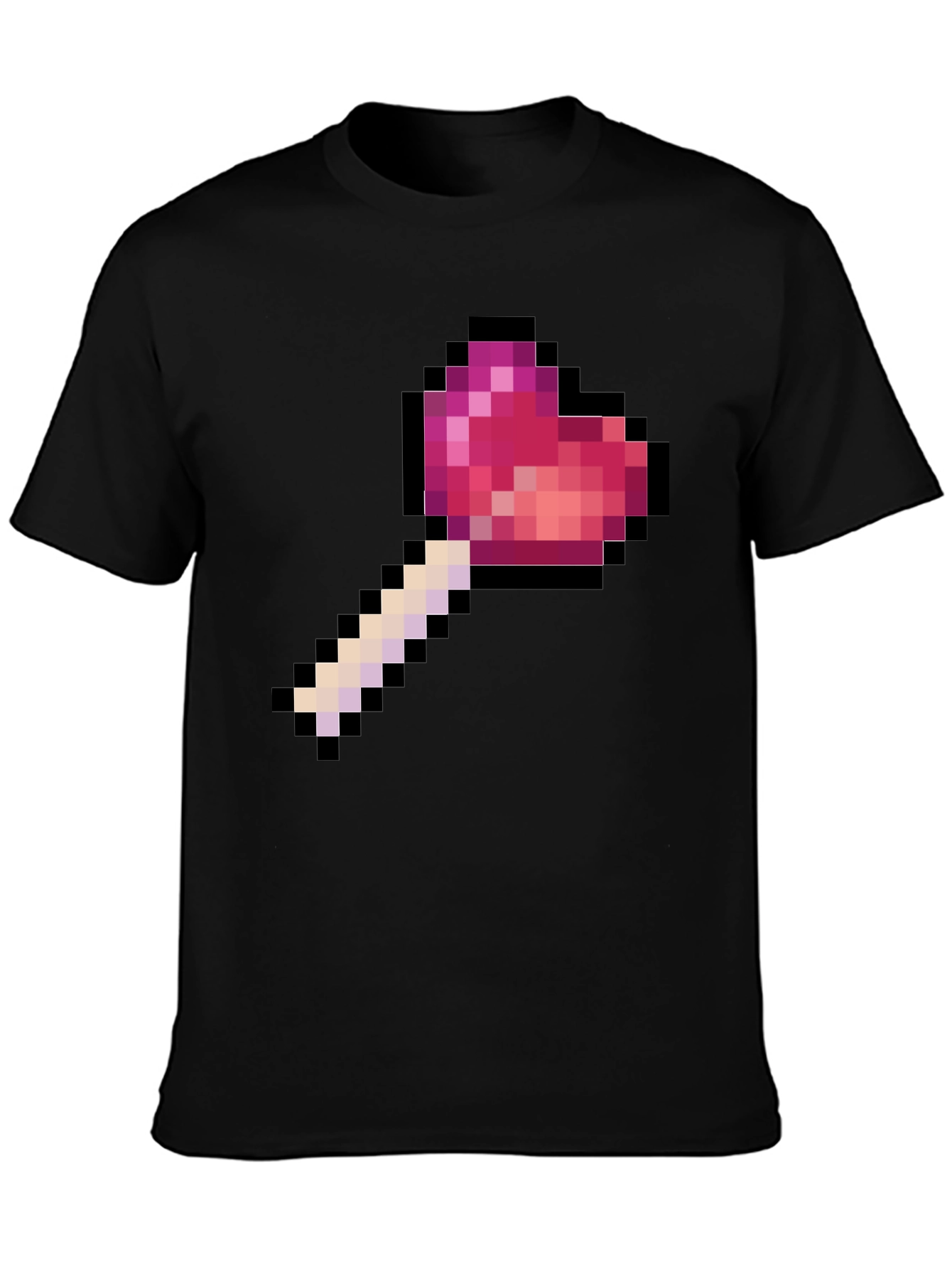 Pixel Heart Lollipop Graphic T-Shirt