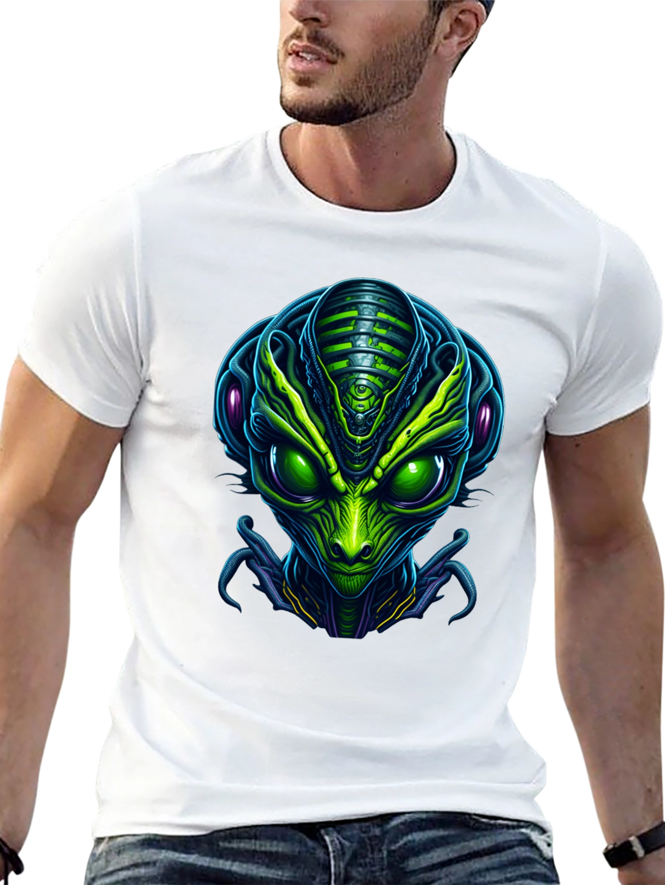 Alien Head Graphic T-Shirt
