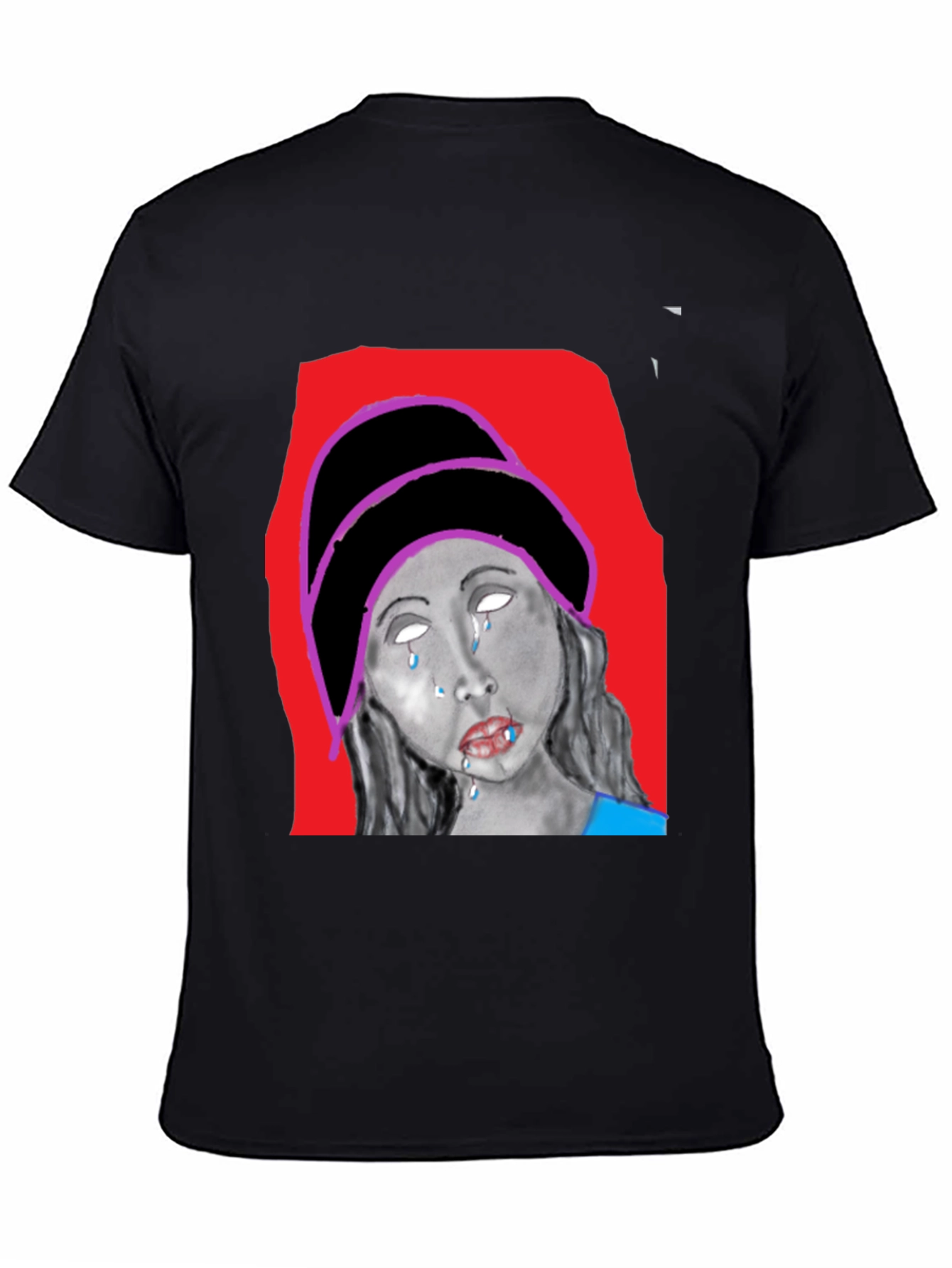 Unique Graphic Print Black T-Shirt