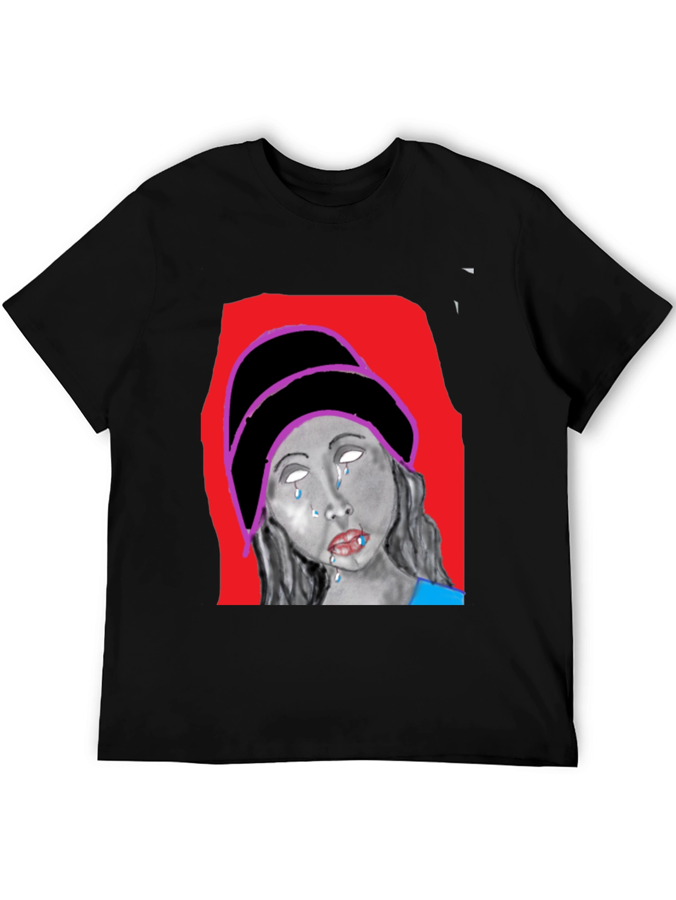 Unique Graphic Print Black T-Shirt