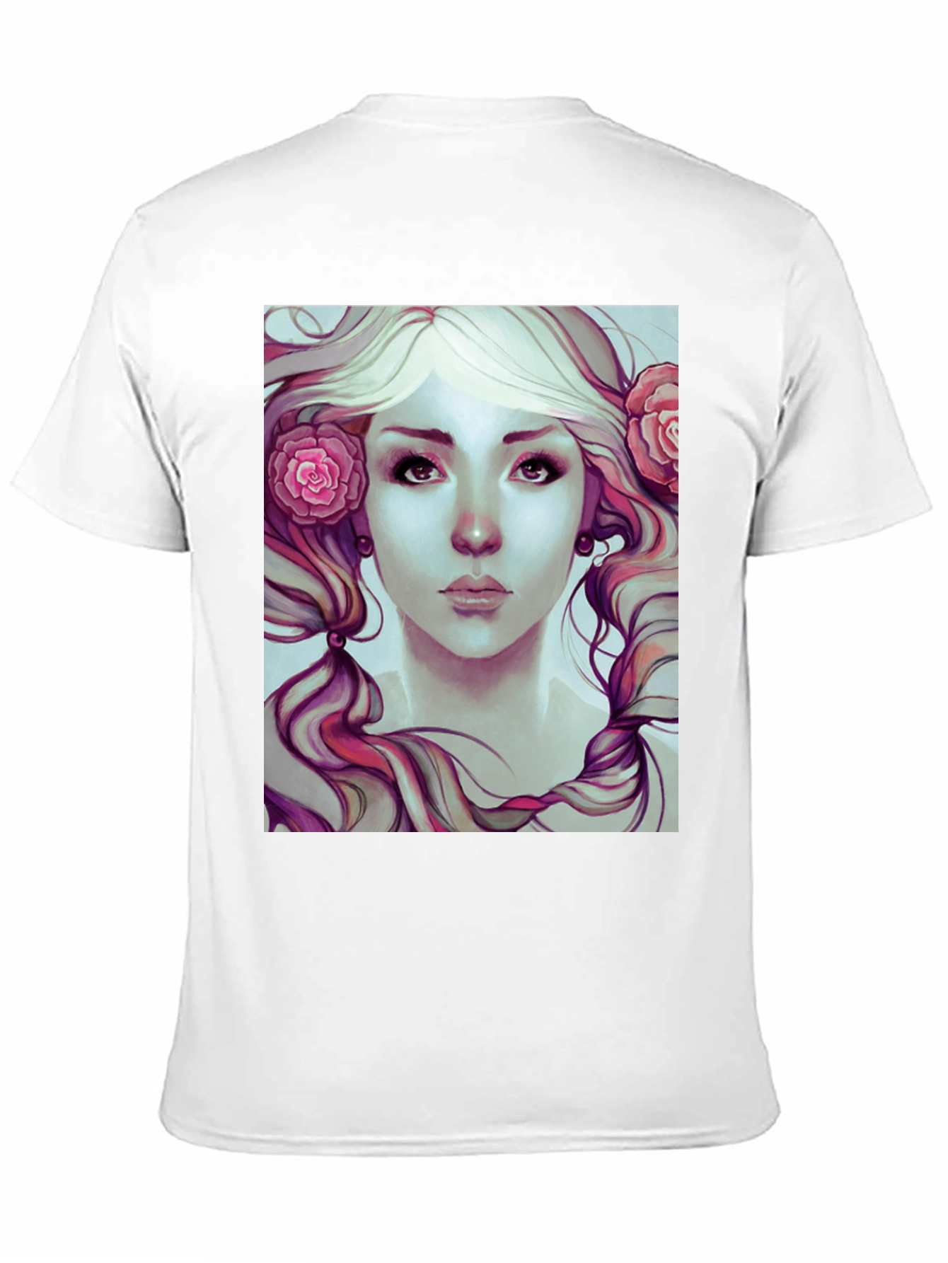 Floral Beauty Graphic Tee - Soft Black Cotton