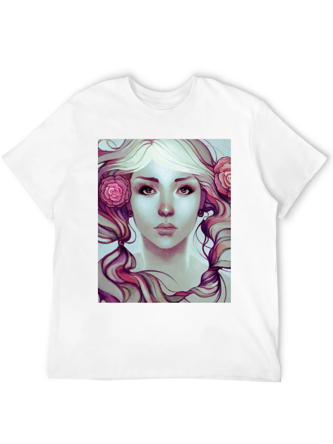 Floral Beauty Graphic Tee - Soft Black Cotton