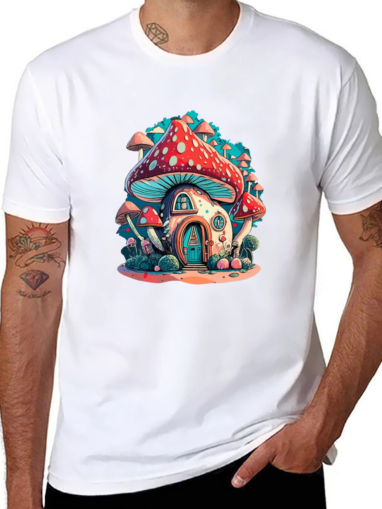 Mushroom House Graphic Tee