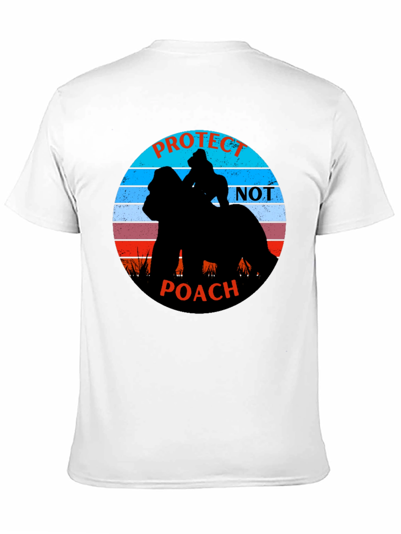 Protect Not Poach Black Graphic Tee
