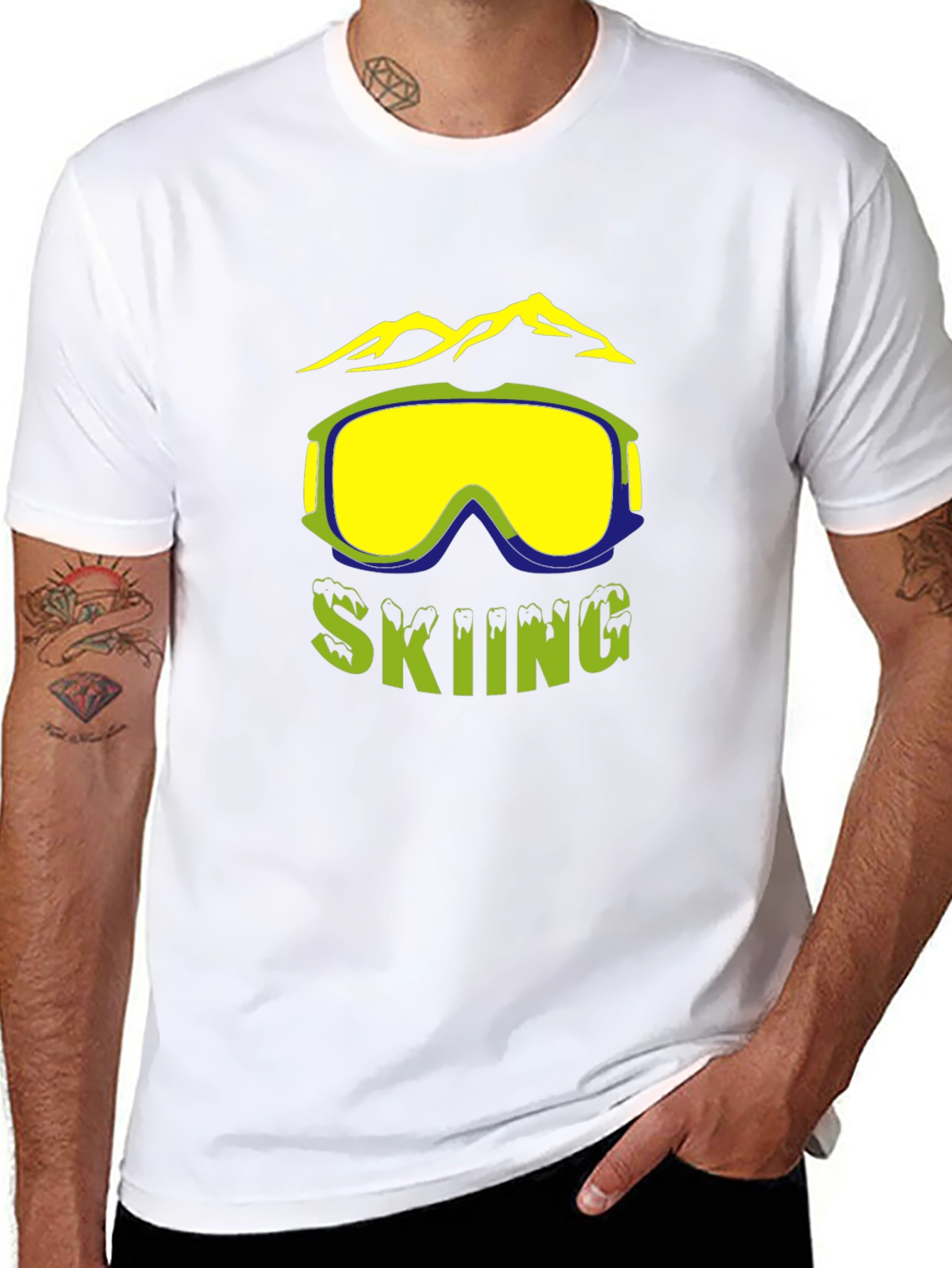 Skiing Graphic T-Shirt - Adventure Ready Style
