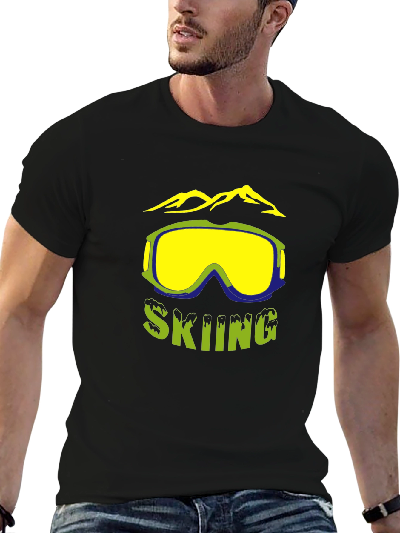 Skiing Graphic T-Shirt - Adventure Ready Style