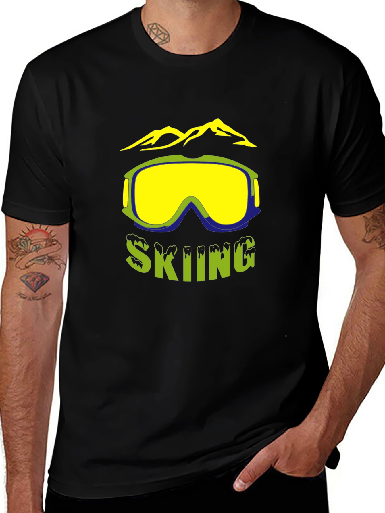 Skiing Graphic T-Shirt - Adventure Ready Style