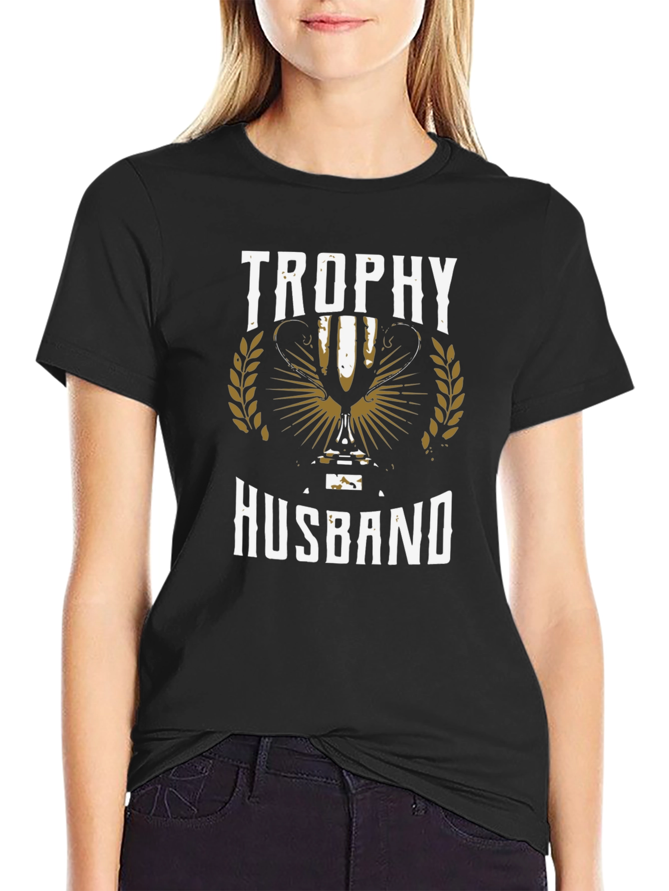 Trophy Husband Graphic Tee - Black
