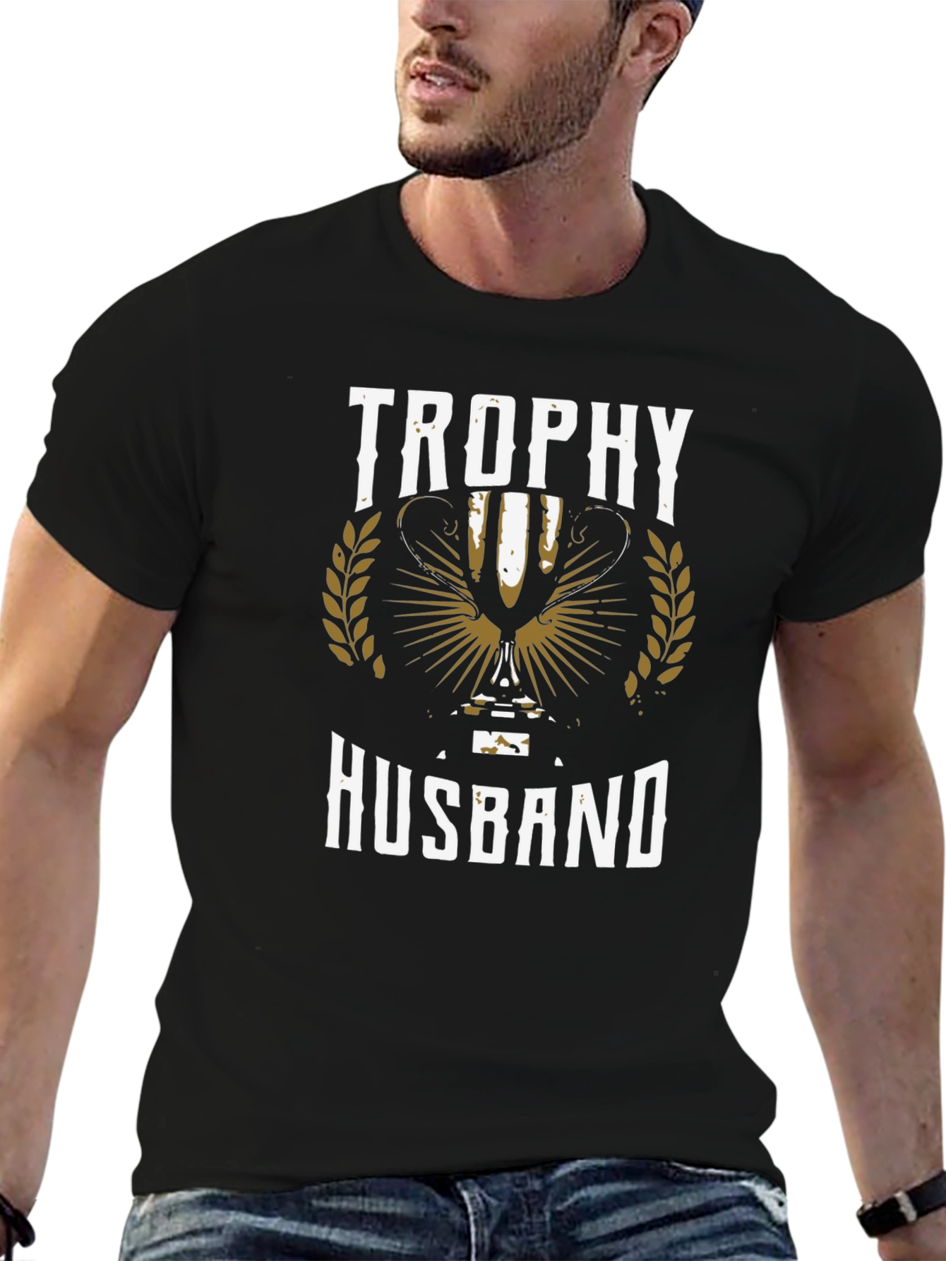 Trophy Husband Graphic Tee - Black