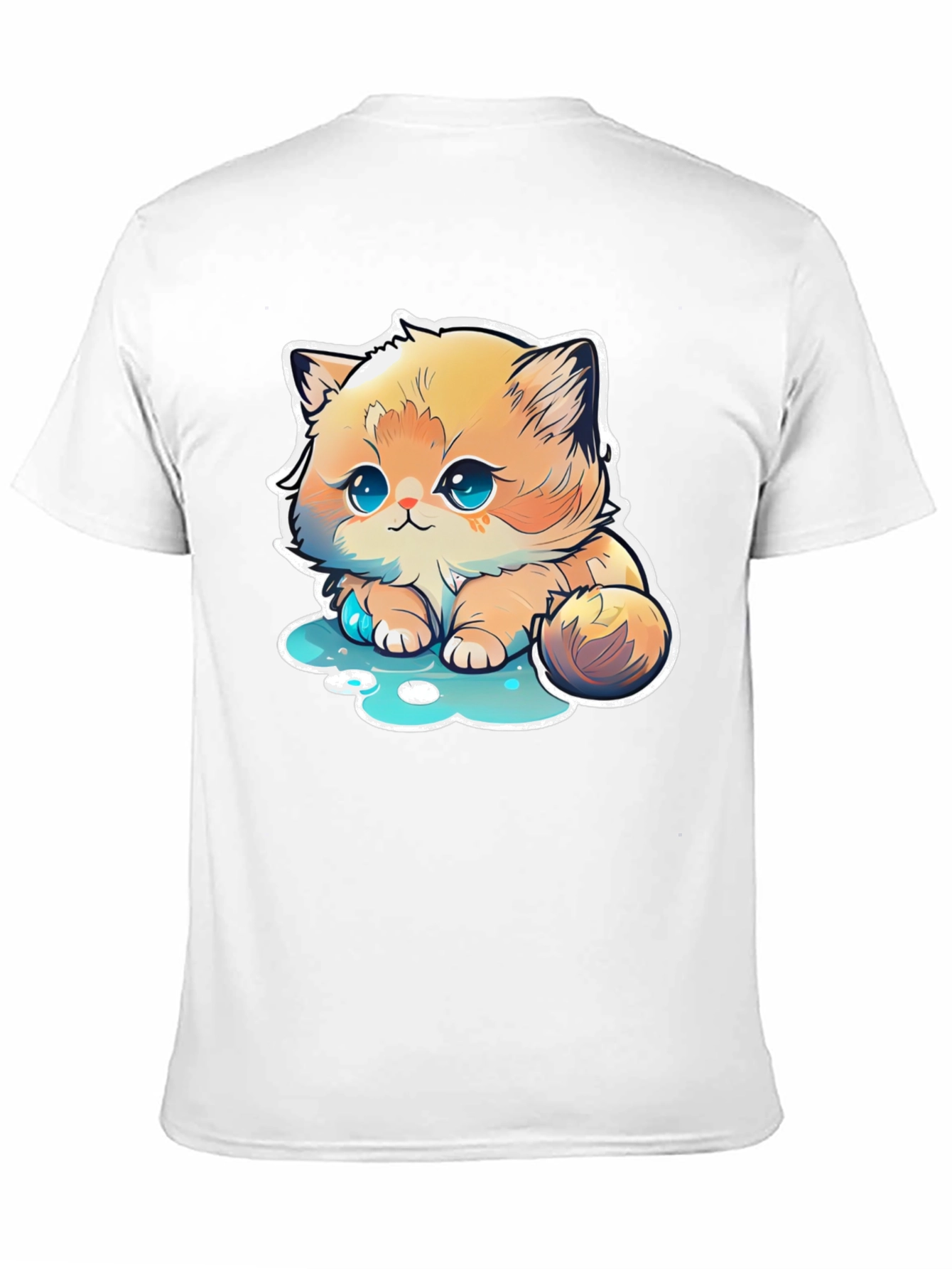 Cute Kitten Cartoon Graphic T-Shirt