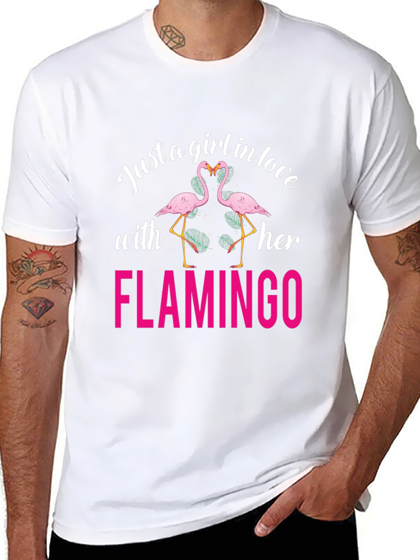 Just a Girl in Love with Her Flamingo T-Shirt