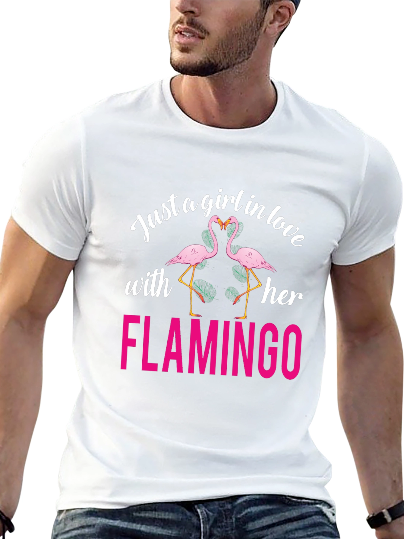 Just a Girl in Love with Her Flamingo T-Shirt