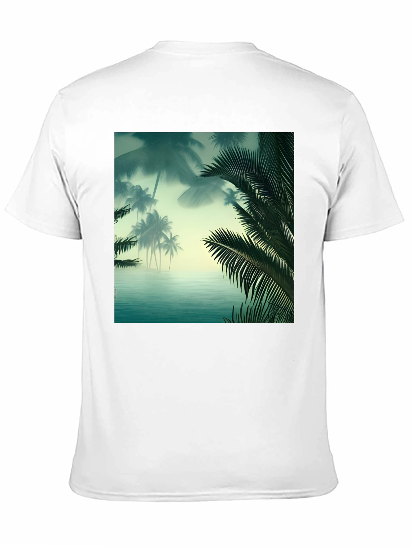 Tropical Palm Tee - Island Vibes Black T-Shirt