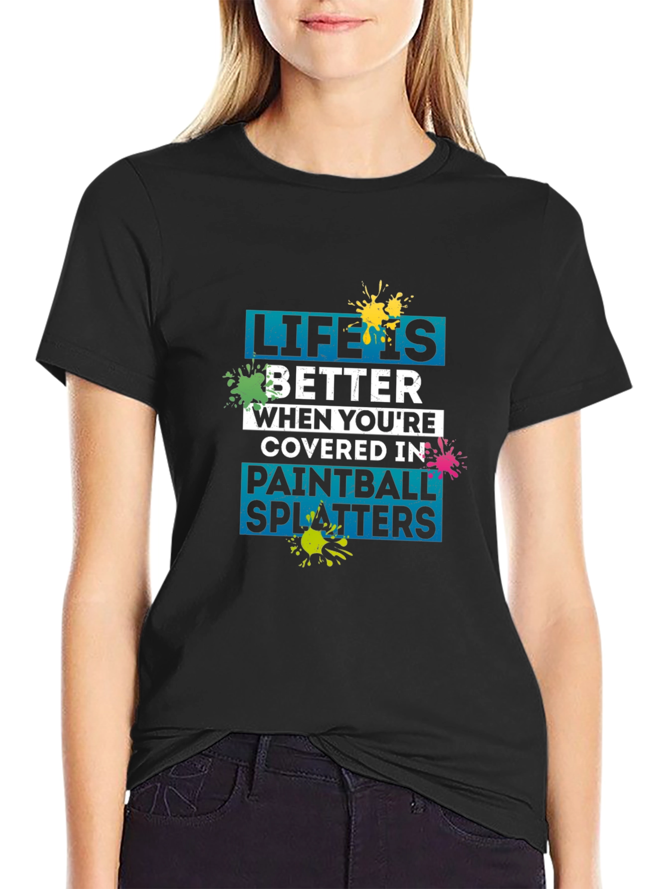 Life Is Better Paintball Splatters T-Shirt