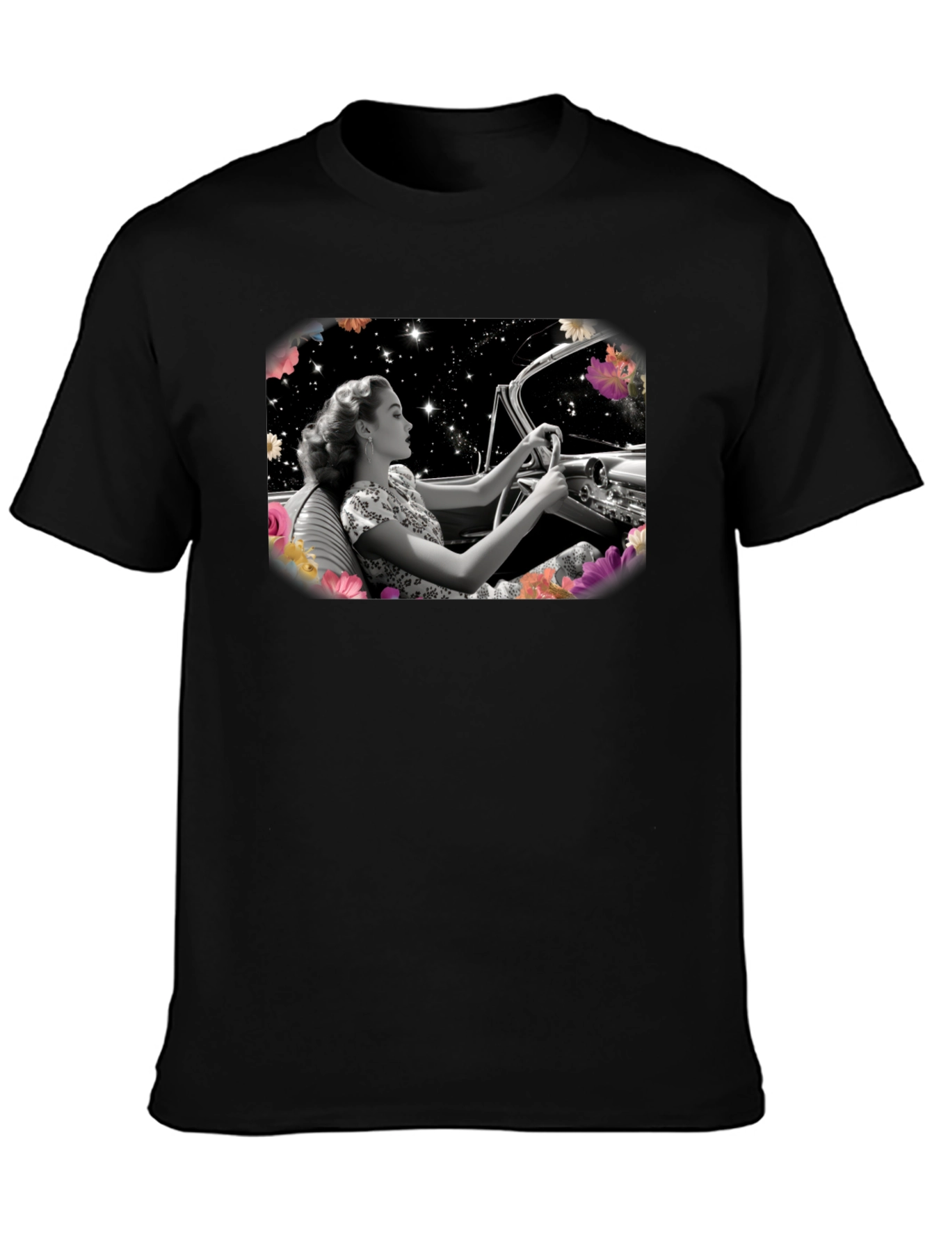 Retro Galaxy Drive T-Shirt - Stylish Graphic Tee