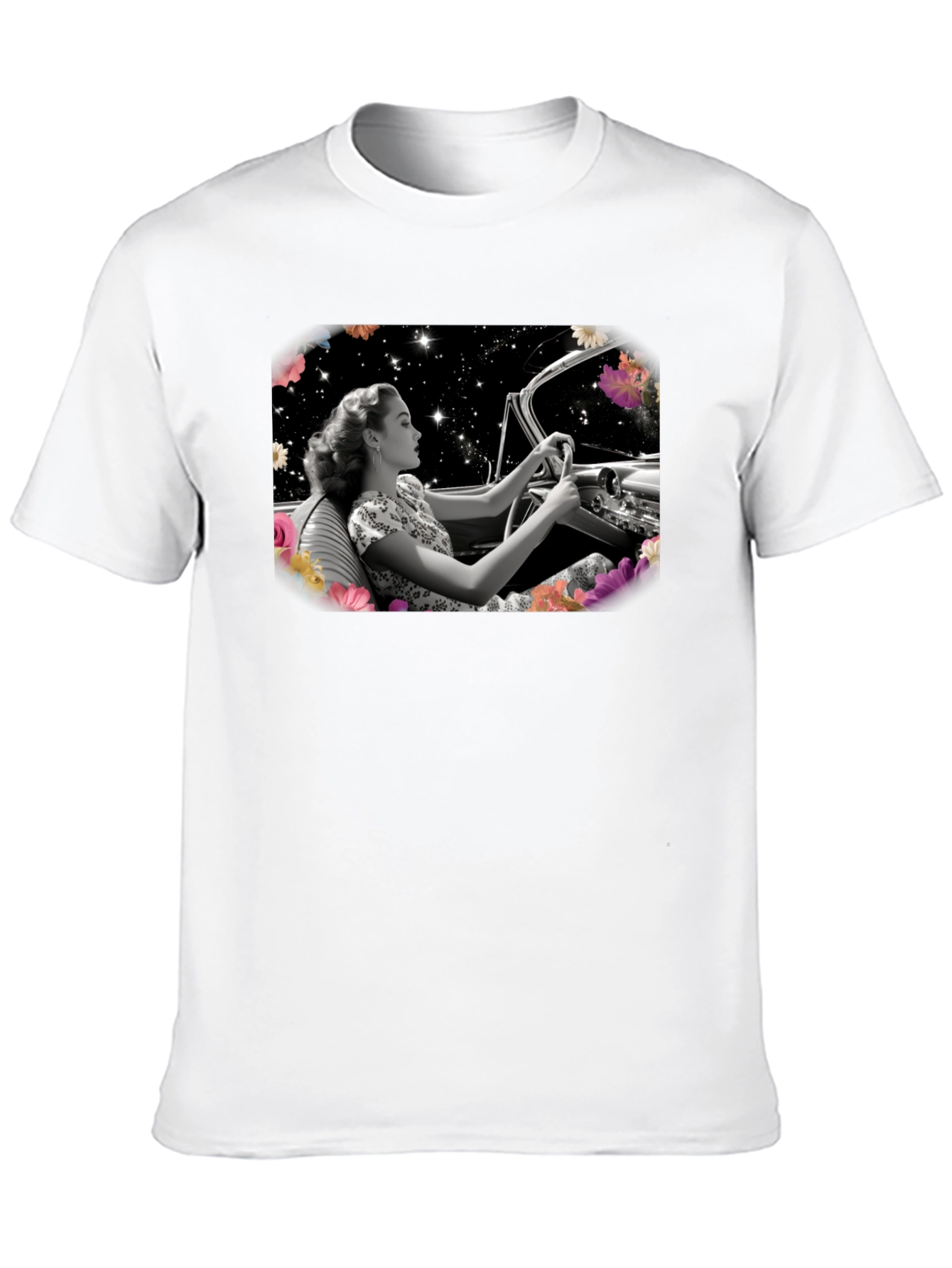 Retro Galaxy Drive T-Shirt - Stylish Graphic Tee