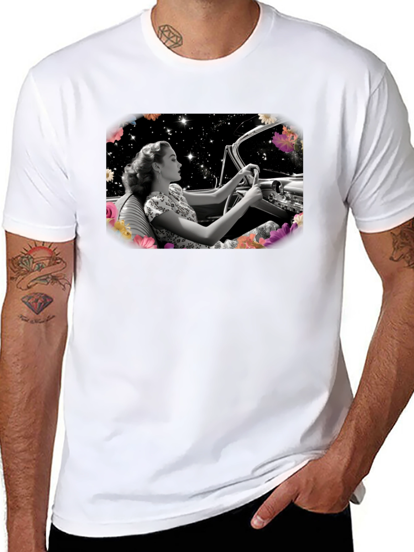 Retro Galaxy Drive T-Shirt - Stylish Graphic Tee