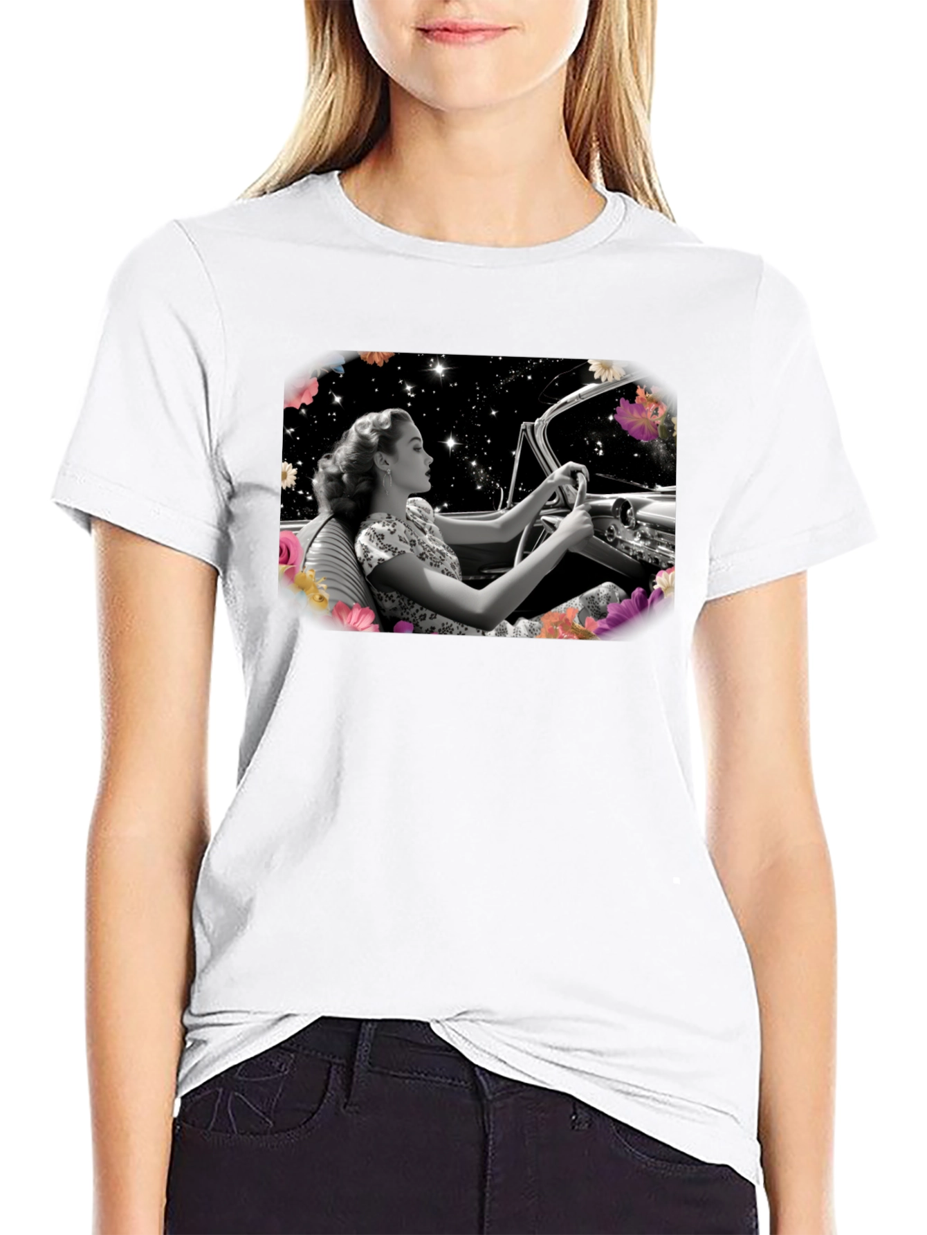 Retro Galaxy Drive T-Shirt - Stylish Graphic Tee