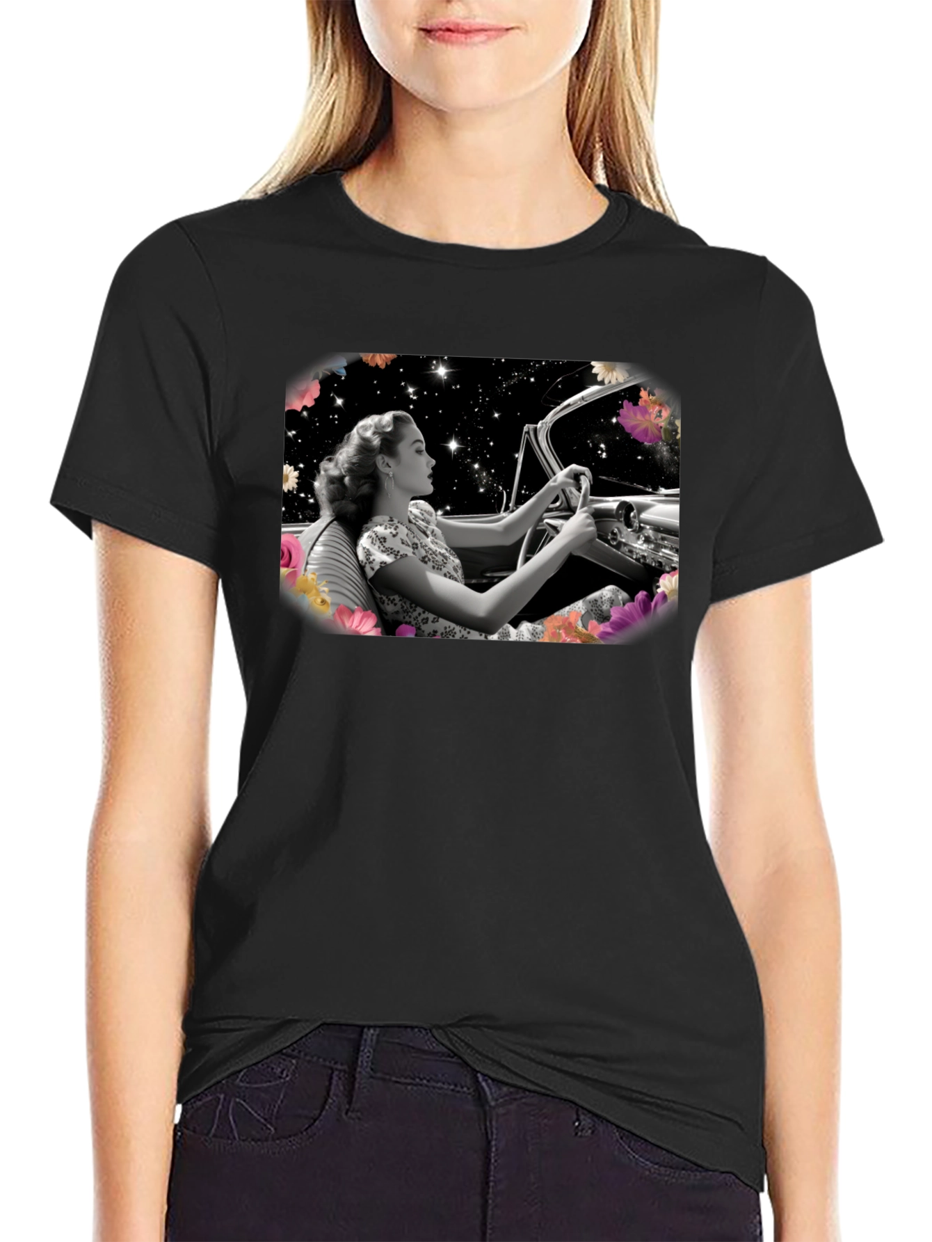 Retro Galaxy Drive T-Shirt - Stylish Graphic Tee
