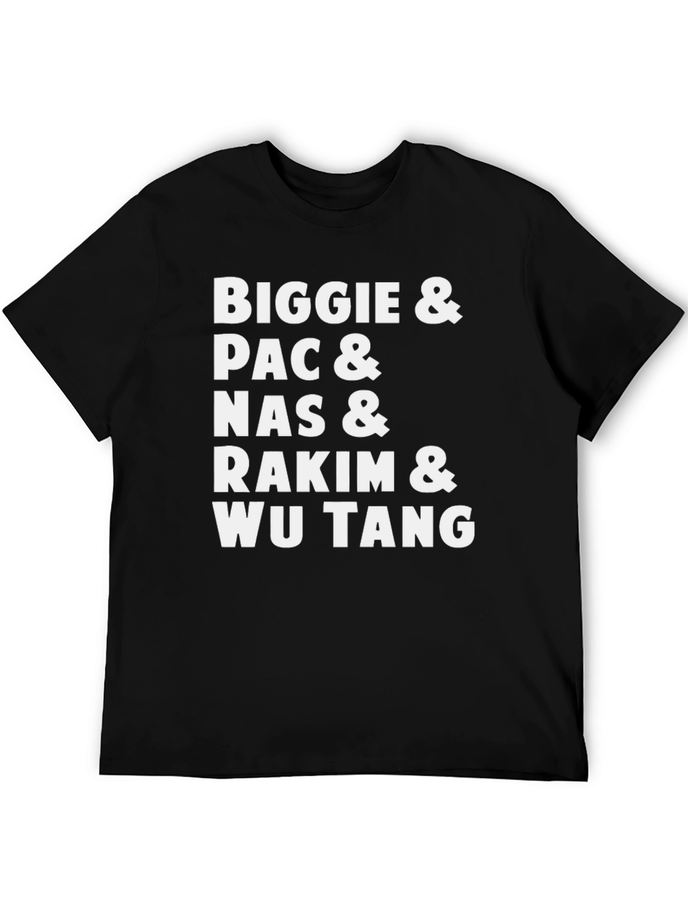 Biggie Pac Nas Rakim & Wu Tang Black T-Shirt