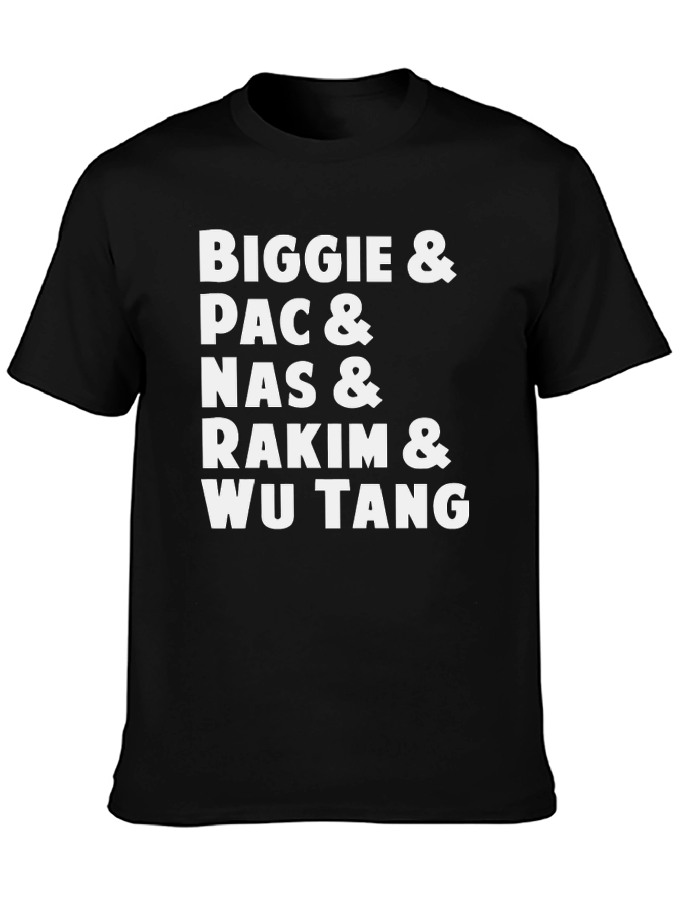 Biggie Pac Nas Rakim & Wu Tang Black T-Shirt