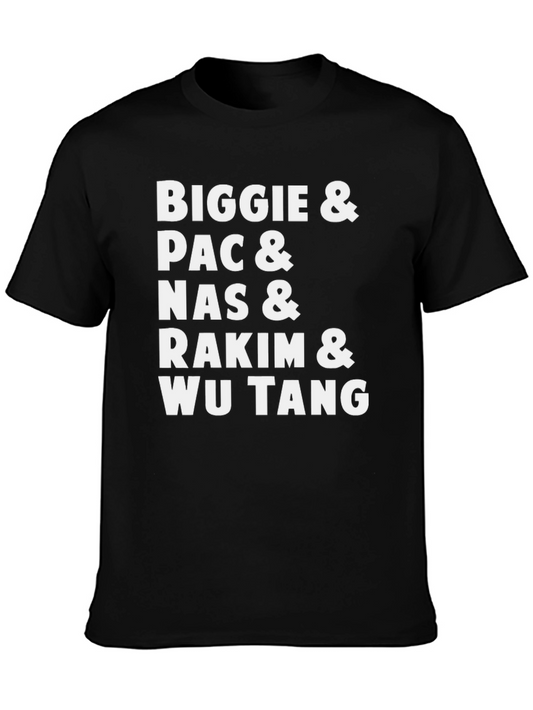 Biggie Pac Nas Rakim & Wu Tang Black T-Shirt
