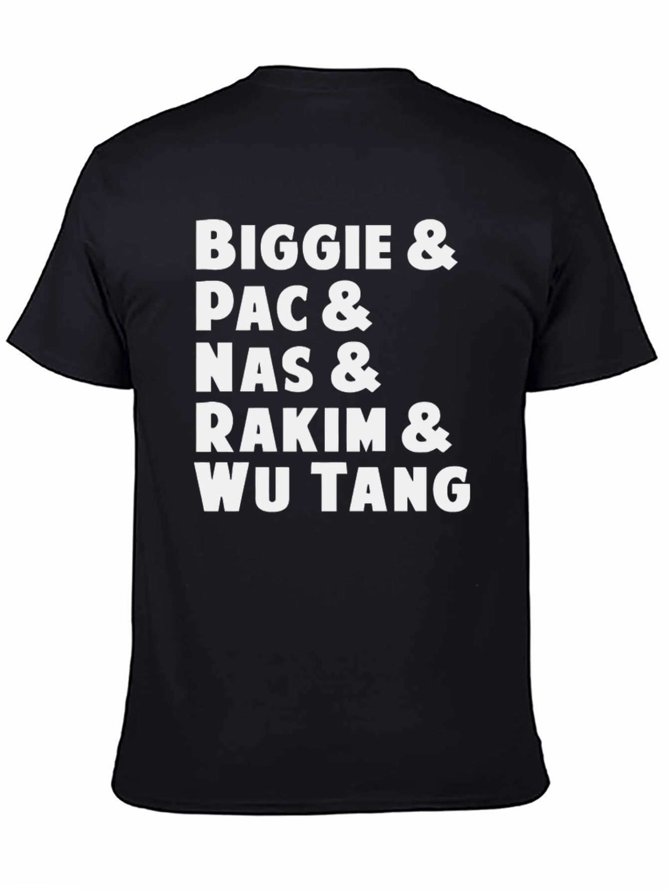 Biggie Pac Nas Rakim & Wu Tang Black T-Shirt