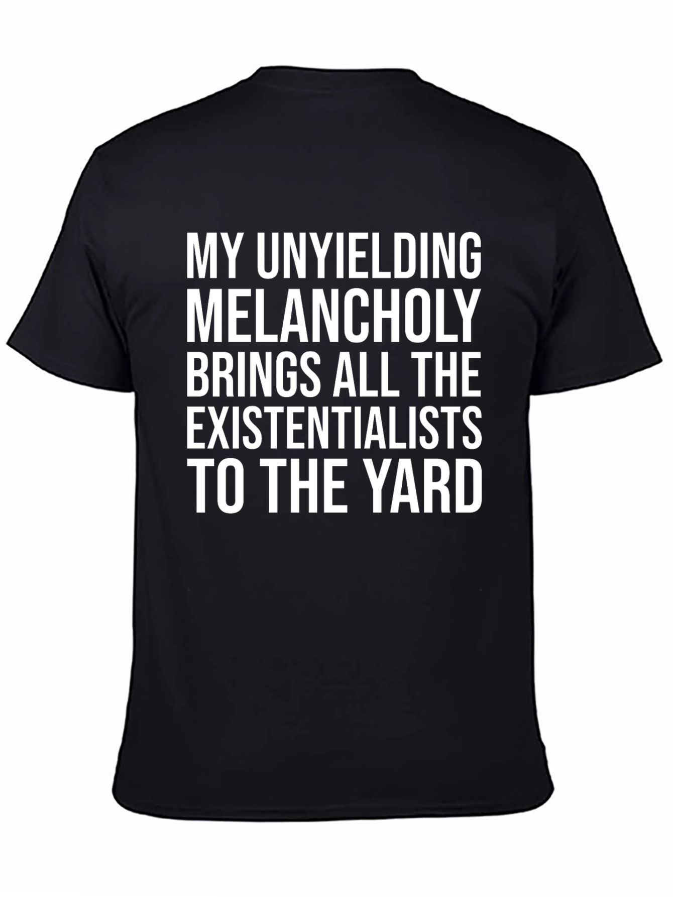 Melancholy Existentialist Graphic Tee - Black